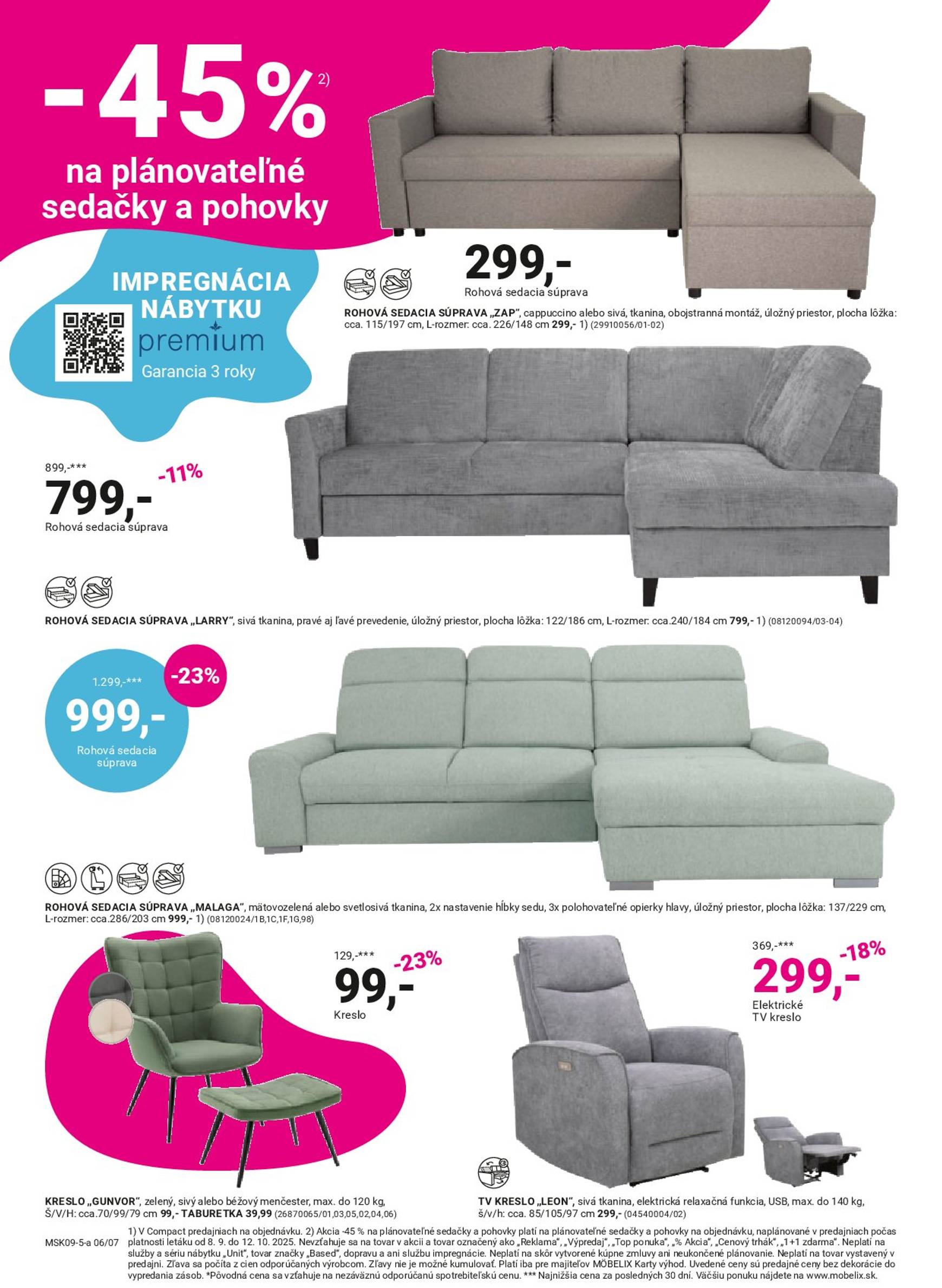 Page 6 of Aktuálny mobelix leták platný od pondelka 08.09 do 12.10