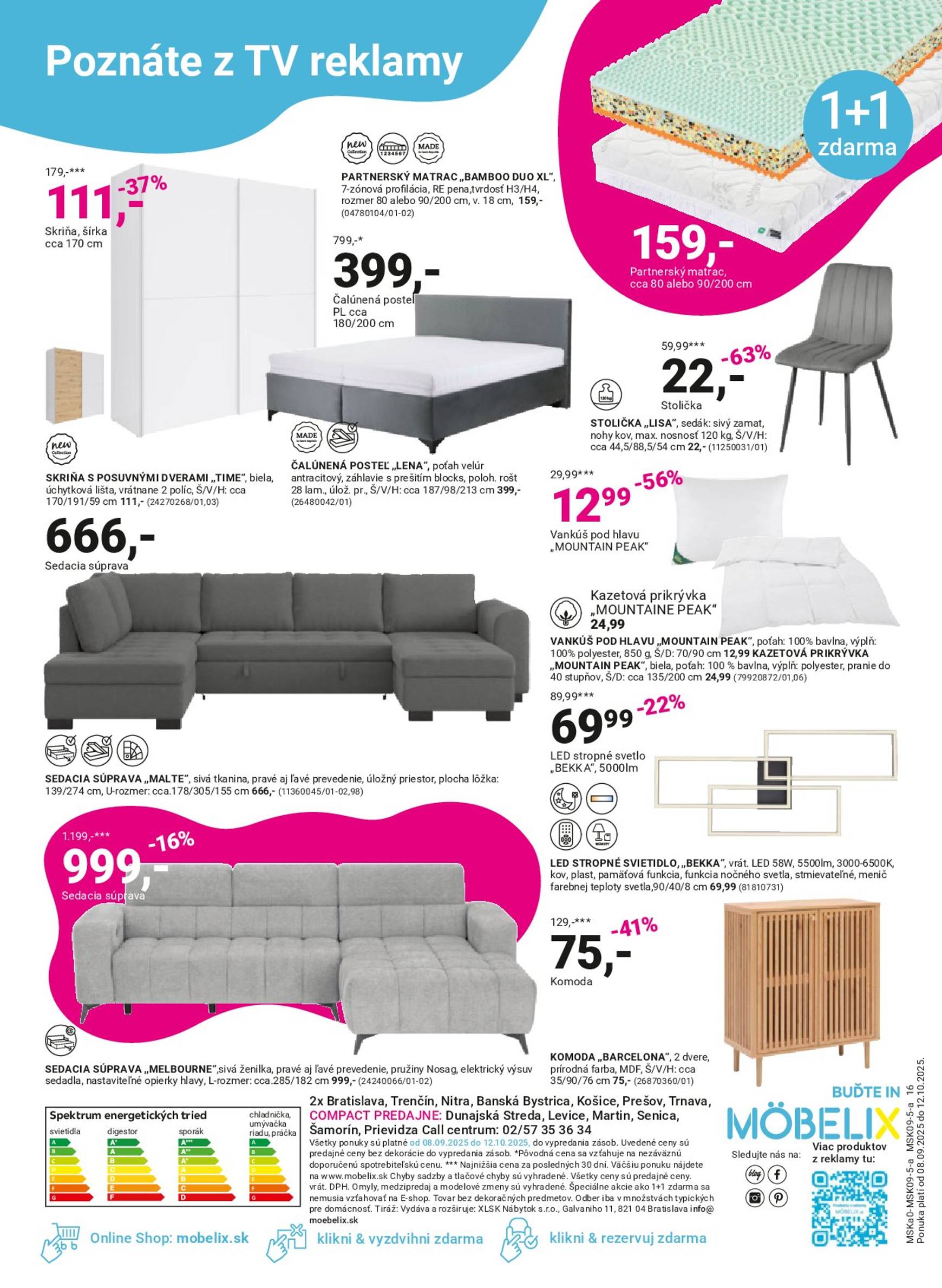 Page 16 of Aktuálny mobelix leták platný od pondelka 08.09 do 12.10