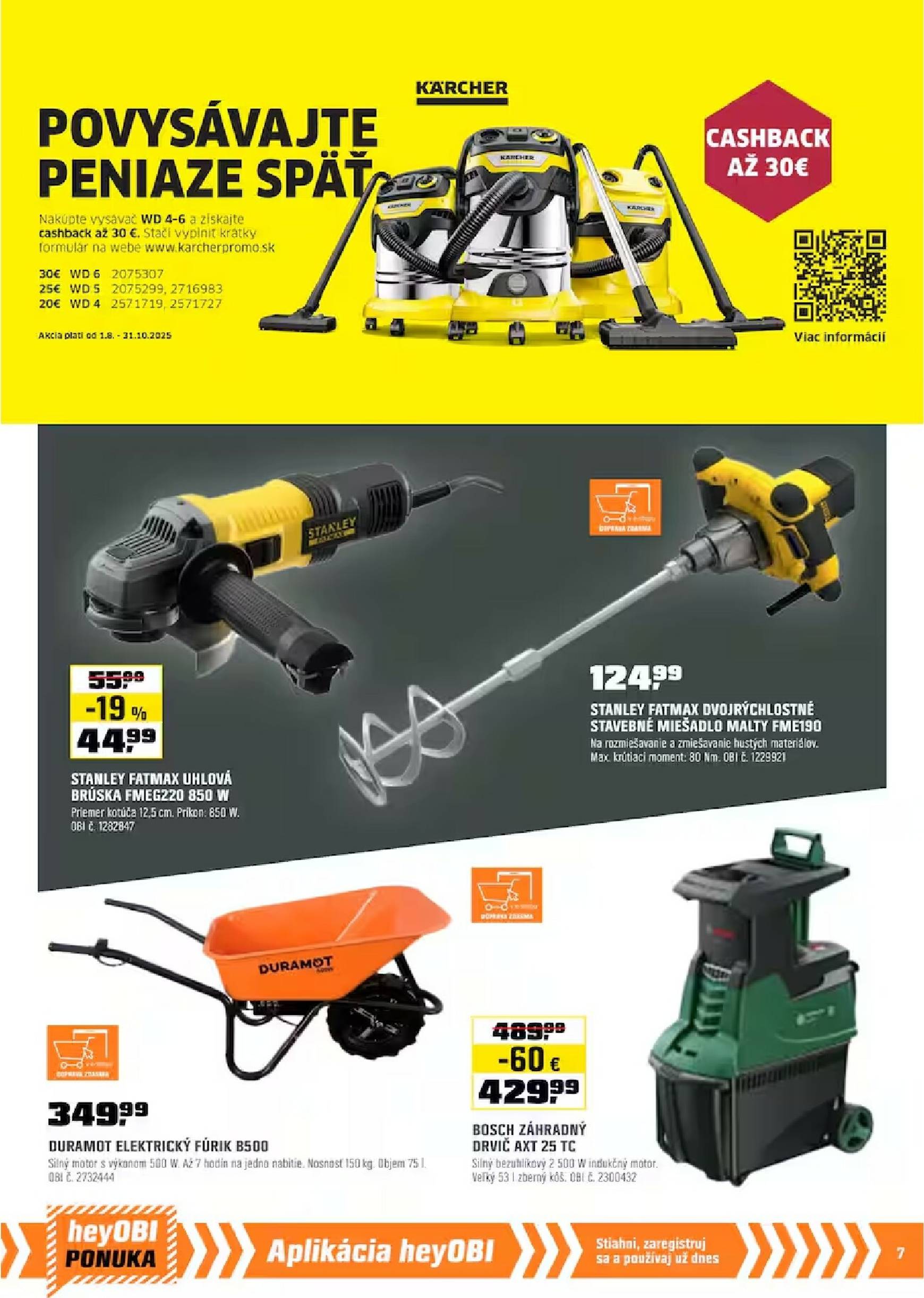 Page 7 of Aktuálny obi leták platný od štvrtka 02.10 do 31.10