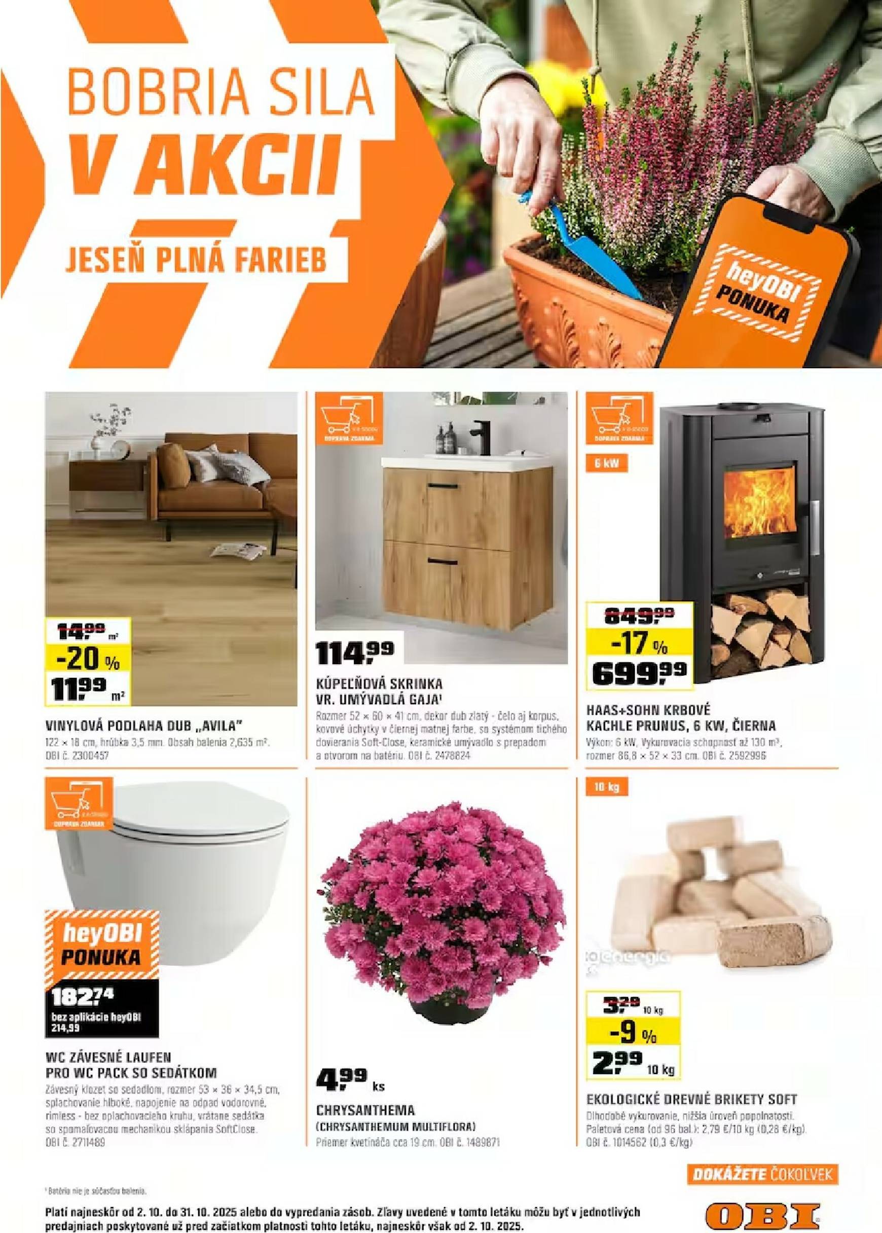Page 1 of Aktuálny obi leták platný od štvrtka 02.10 do 31.10