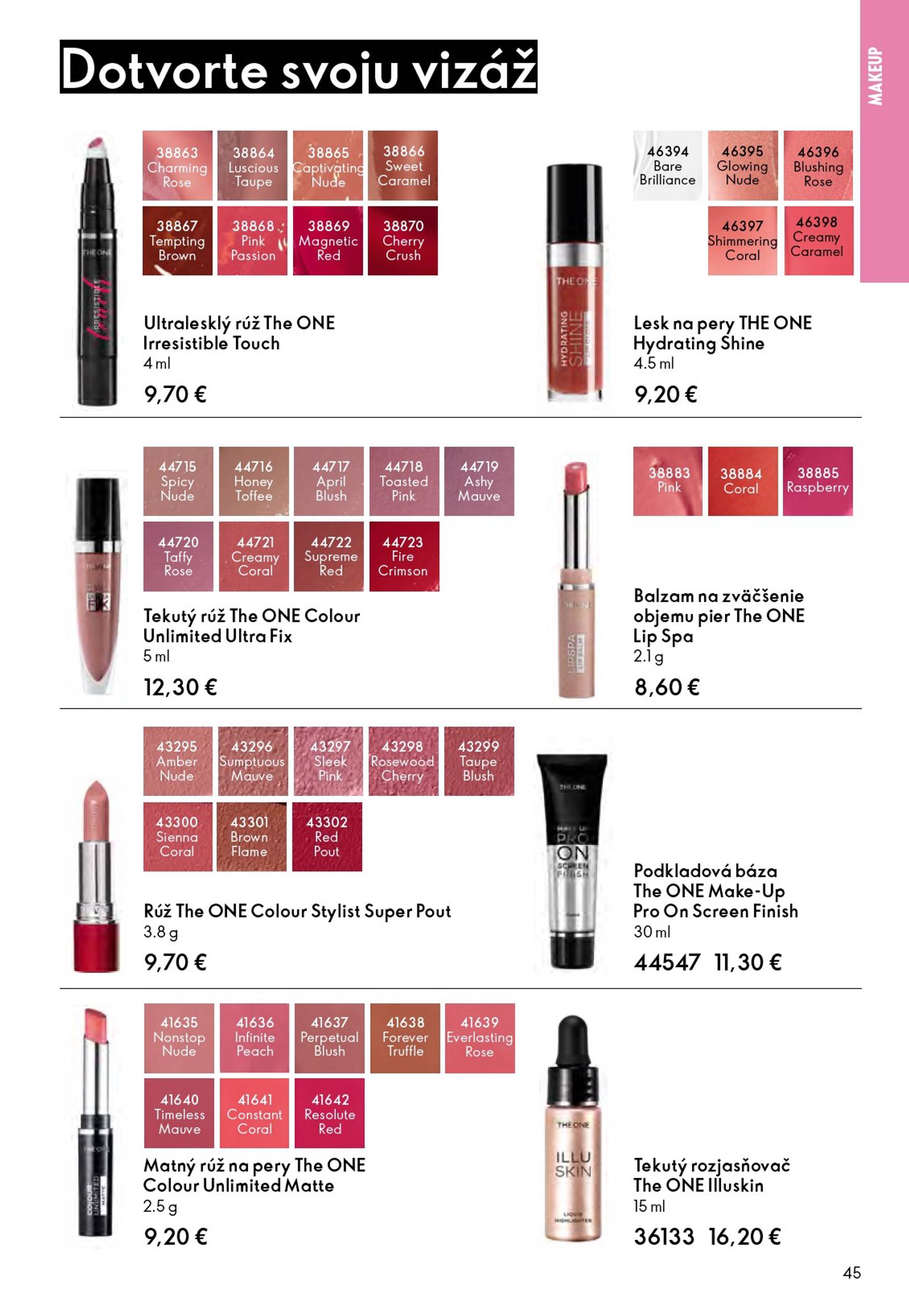 Page 45 of Aktuálny oriflame leták platný od stredy 01.10 do 21.10