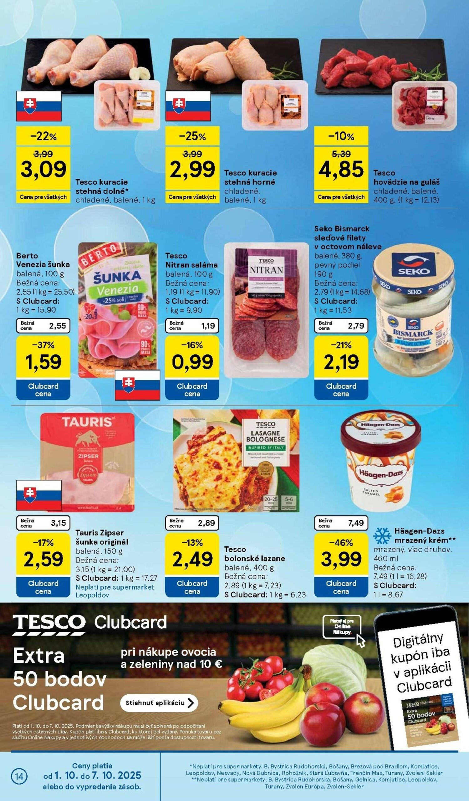Page 14 of Aktuálny tesco leták platný od stredy 01.10 do 07.10
