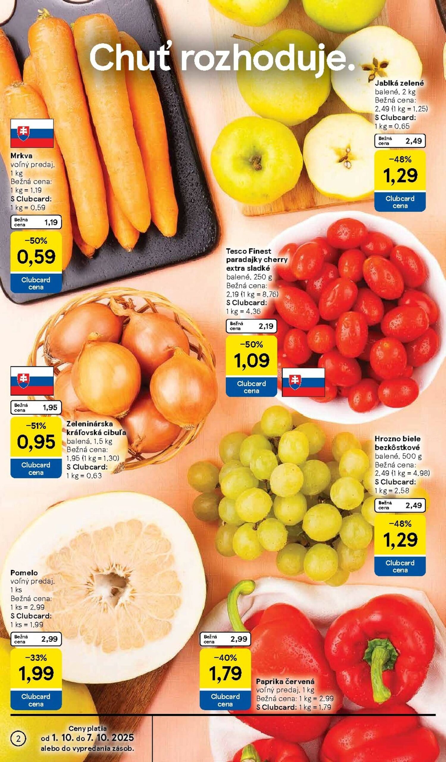 Page 2 of Aktuálny tesco leták platný od stredy 01.10 do 07.10