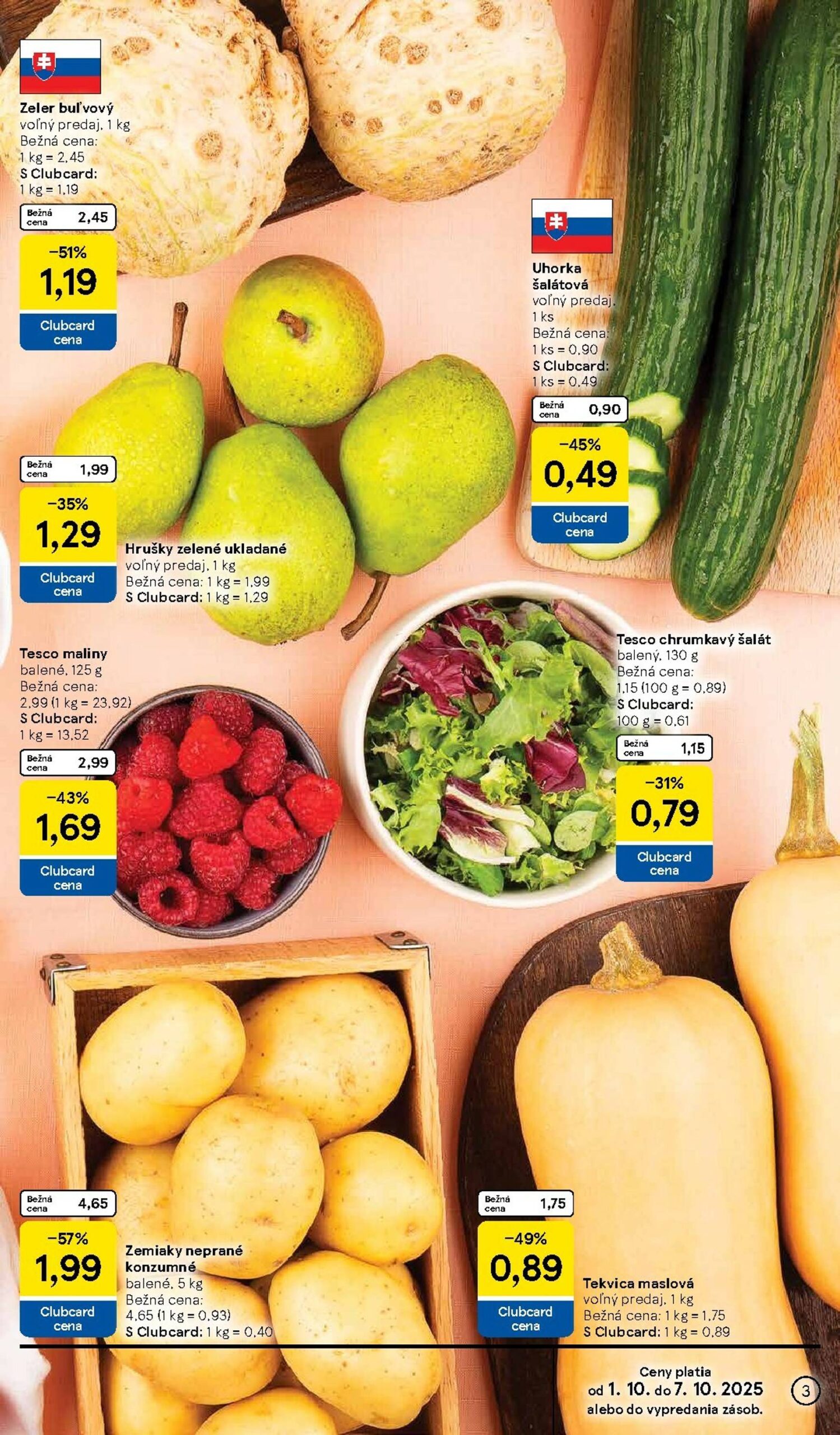 Page 3 of Aktuálny tesco leták platný od stredy 01.10 do 07.10