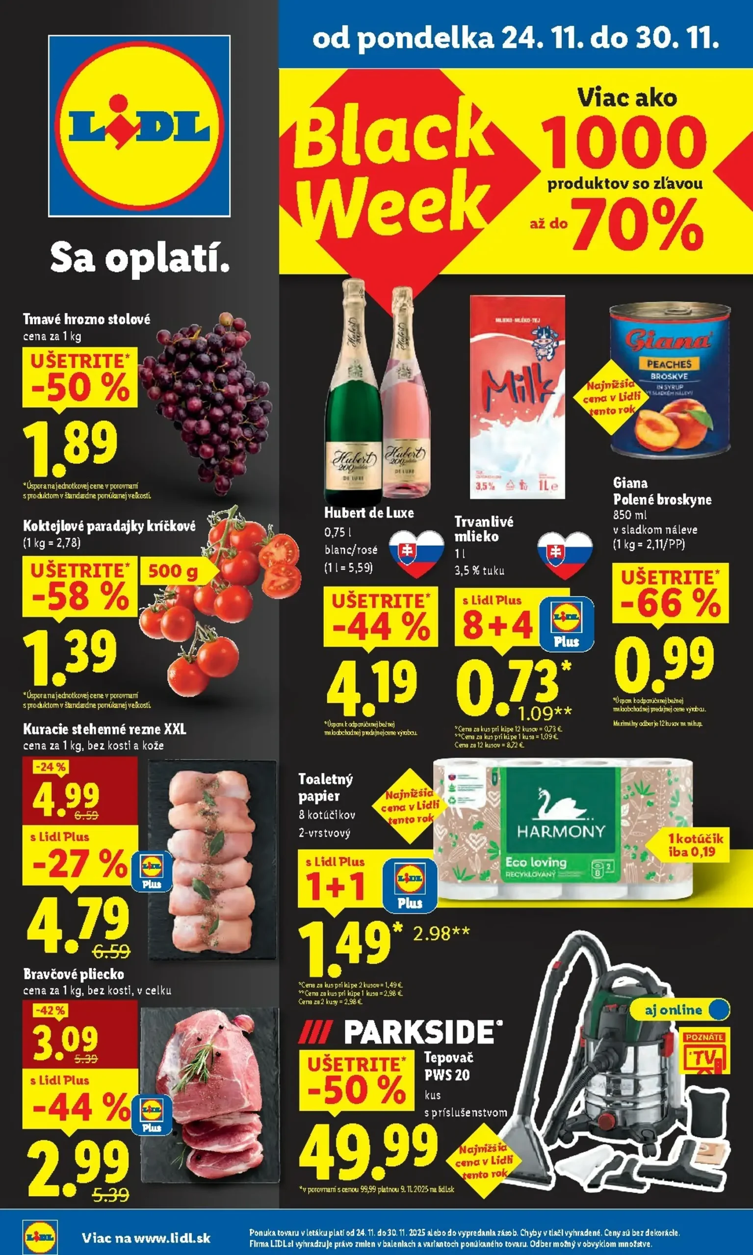 Page 1 of Aktuálny lidl leták platný od pondelka 24.11 do 30.11