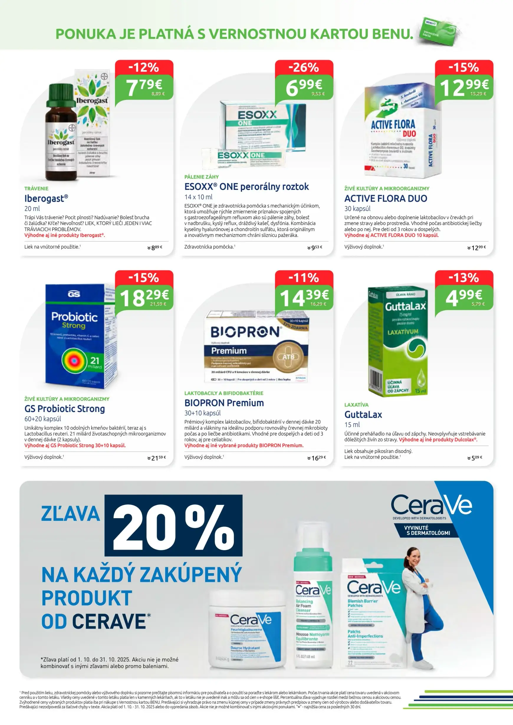 Page 6 of Aktuálny benu-lekaren leták platný od stredy 01.10 do 31.10