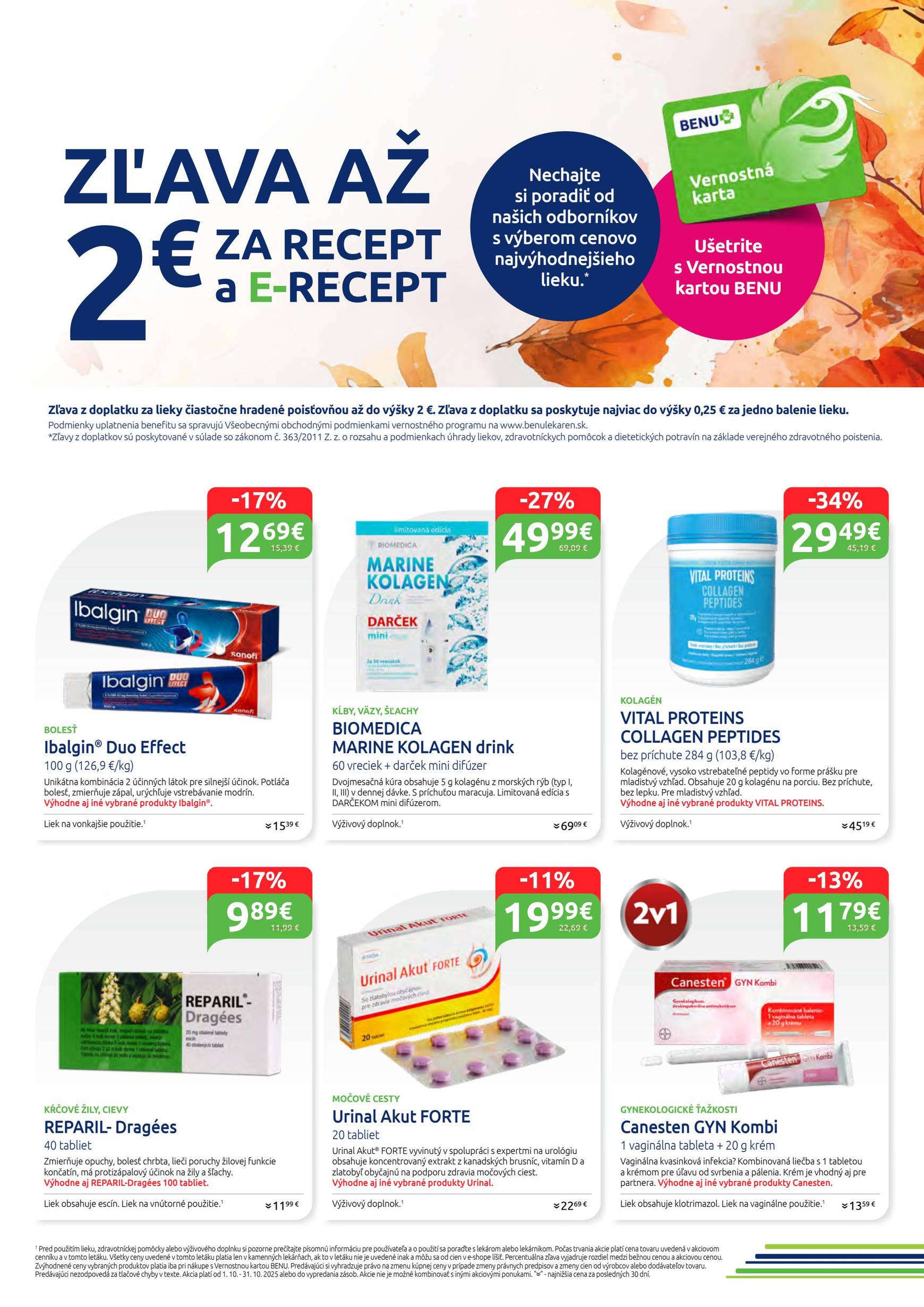 Page 10 of Aktuálny benu-lekaren leták platný od stredy 01.10 do 31.10