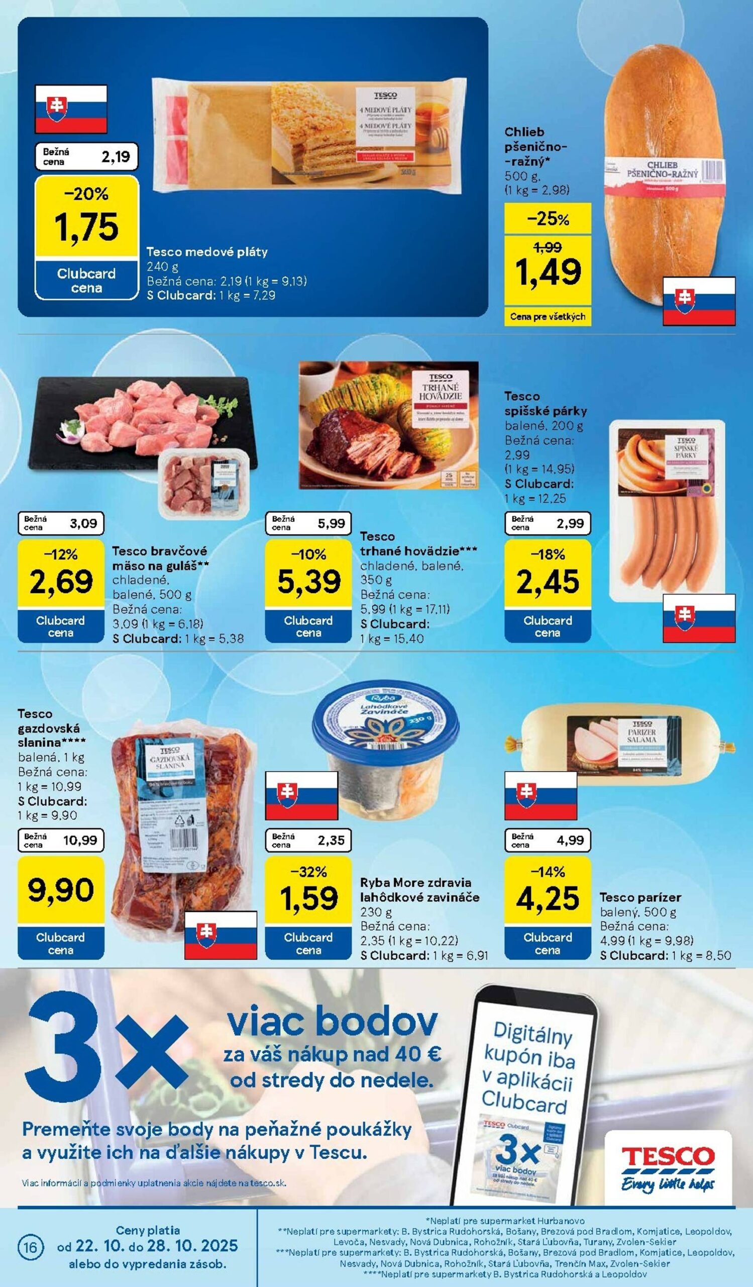 Page 16 of Aktuálny tesco leták platný od stredy 22.10 do 28.10