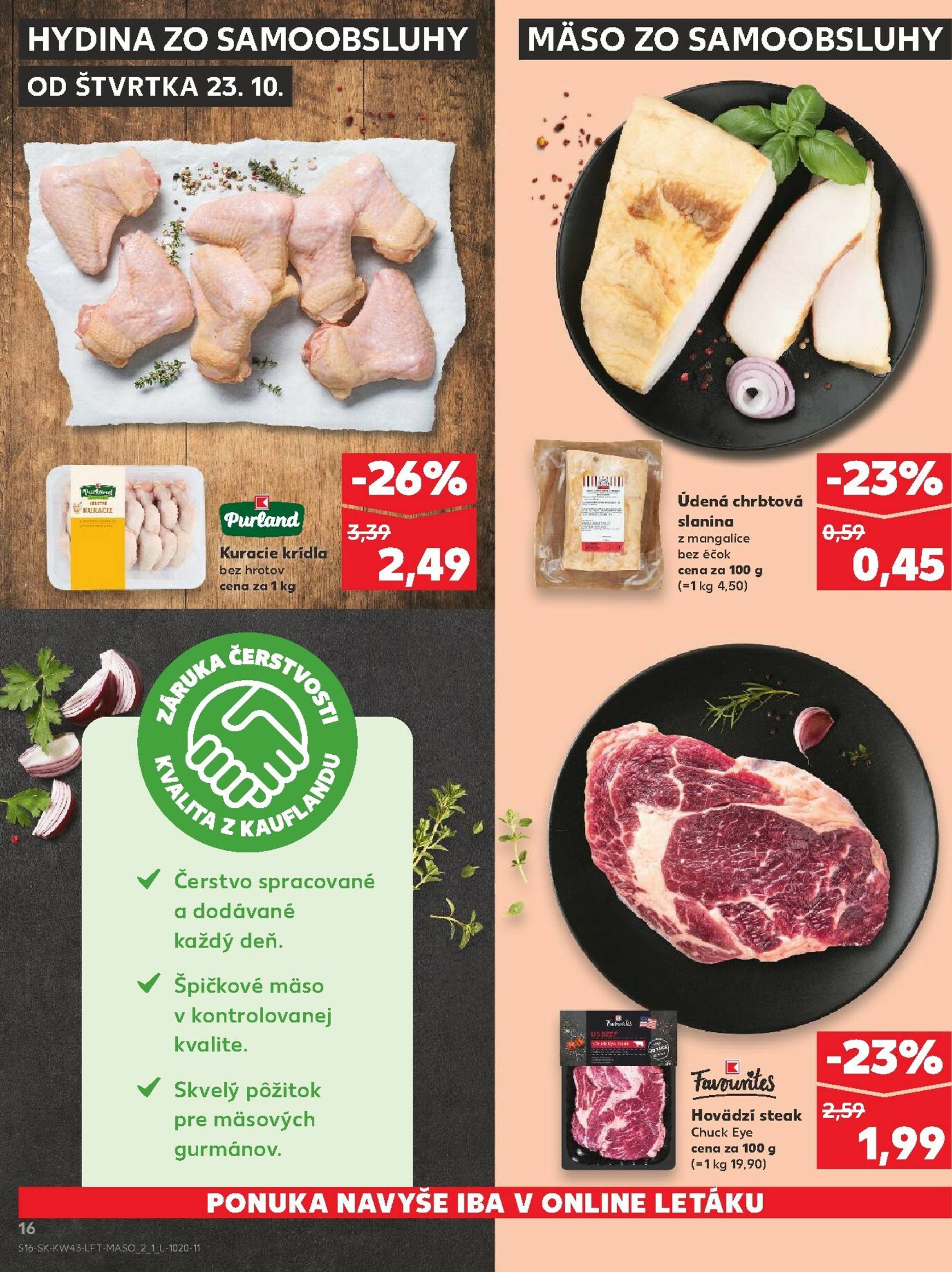 Page 16 of Aktuálny kaufland leták platný od štvrtka 23.10 do 29.10