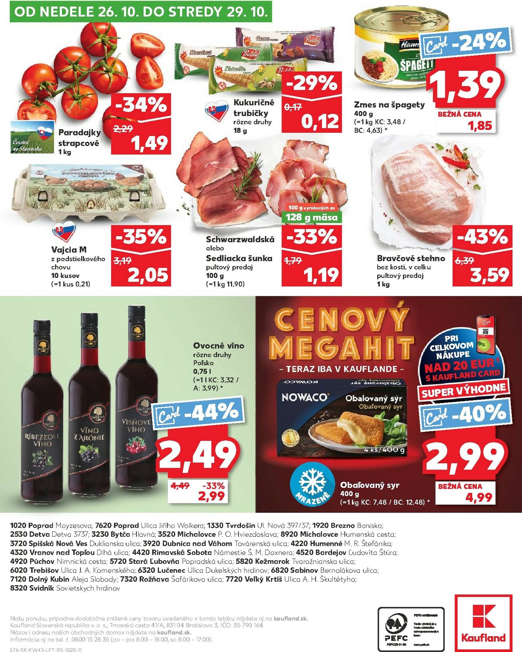Page 76 of Aktuálny kaufland leták platný od štvrtka 23.10 do 29.10