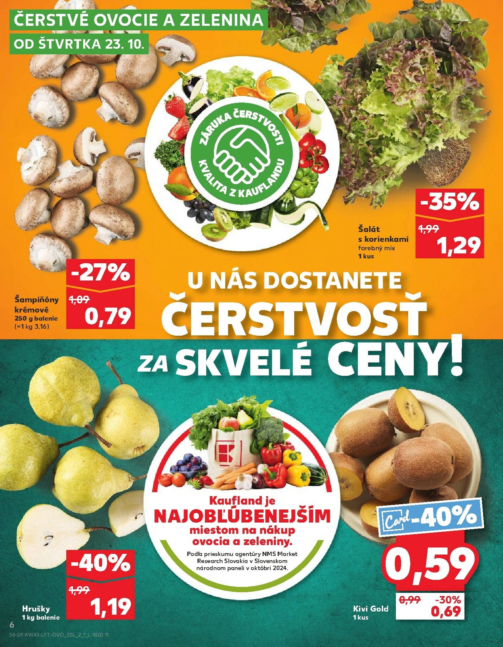 Page 6 of Aktuálny kaufland leták platný od štvrtka 23.10 do 29.10