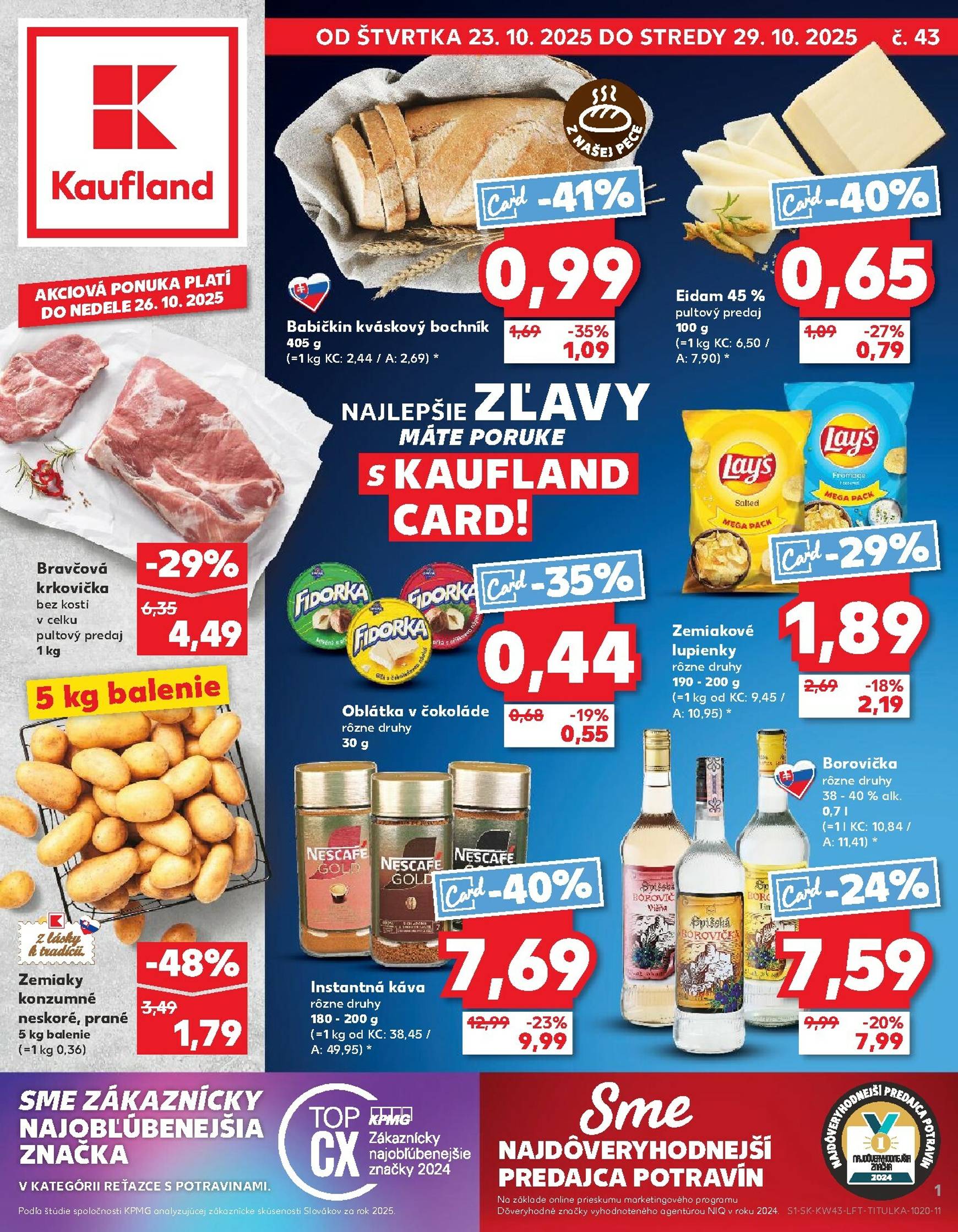 Page 1 of Aktuálny kaufland leták platný od štvrtka 23.10 do 29.10
