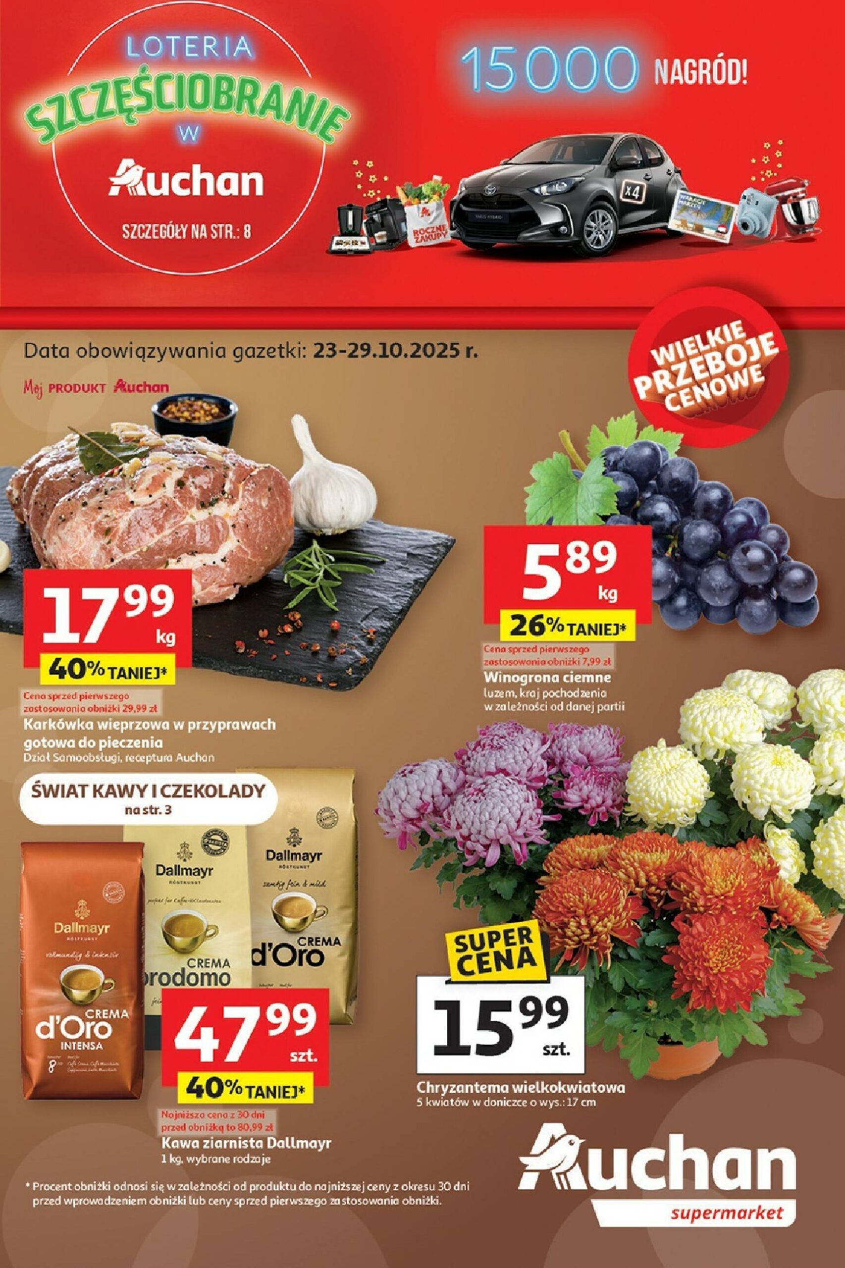 Page 1 of Aktuálny auchan-polsko leták platný od štvrtka 23.10 do 29.10