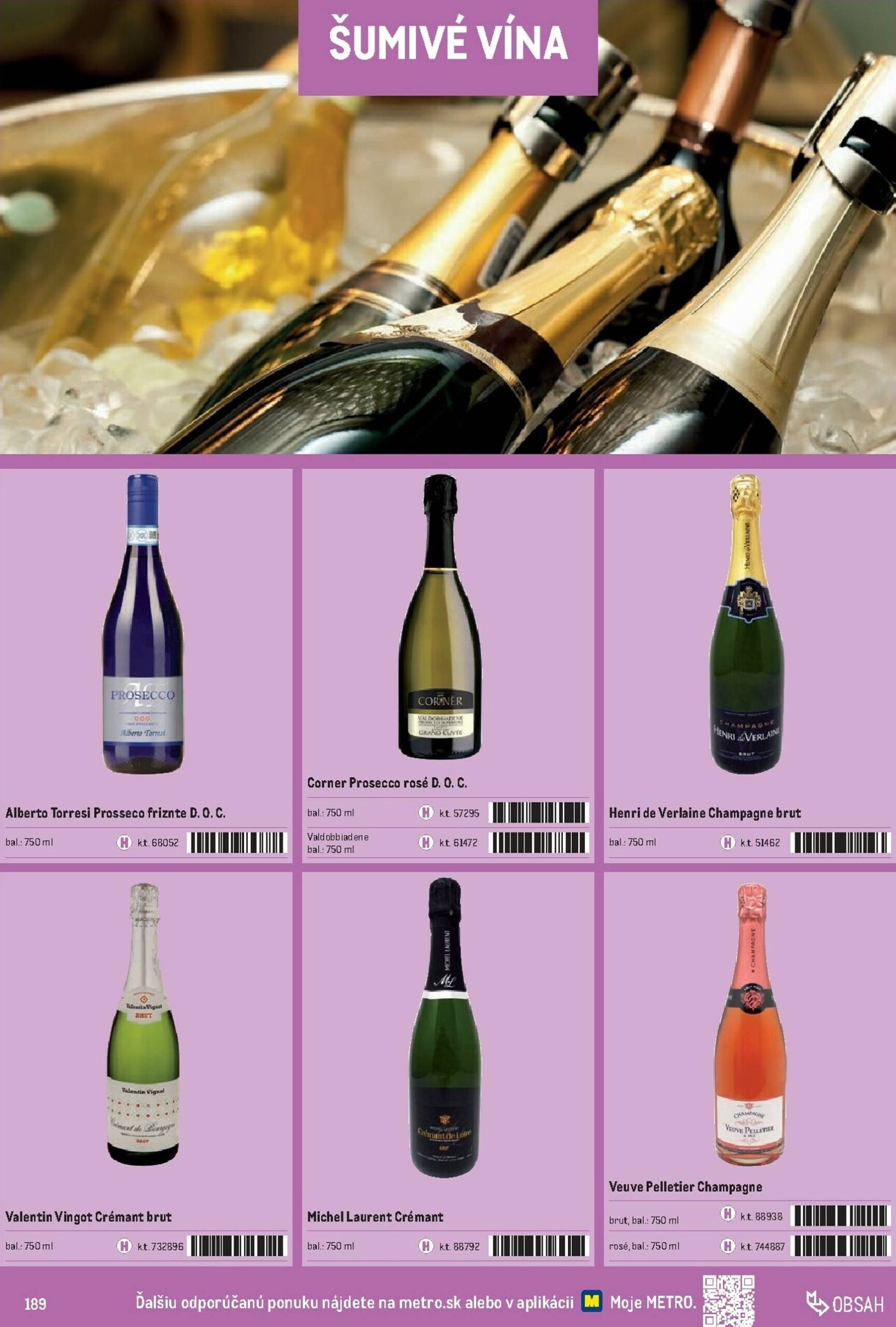 Page 189 of Aktuálny metro leták platný od stredy 01.10 do 31.12