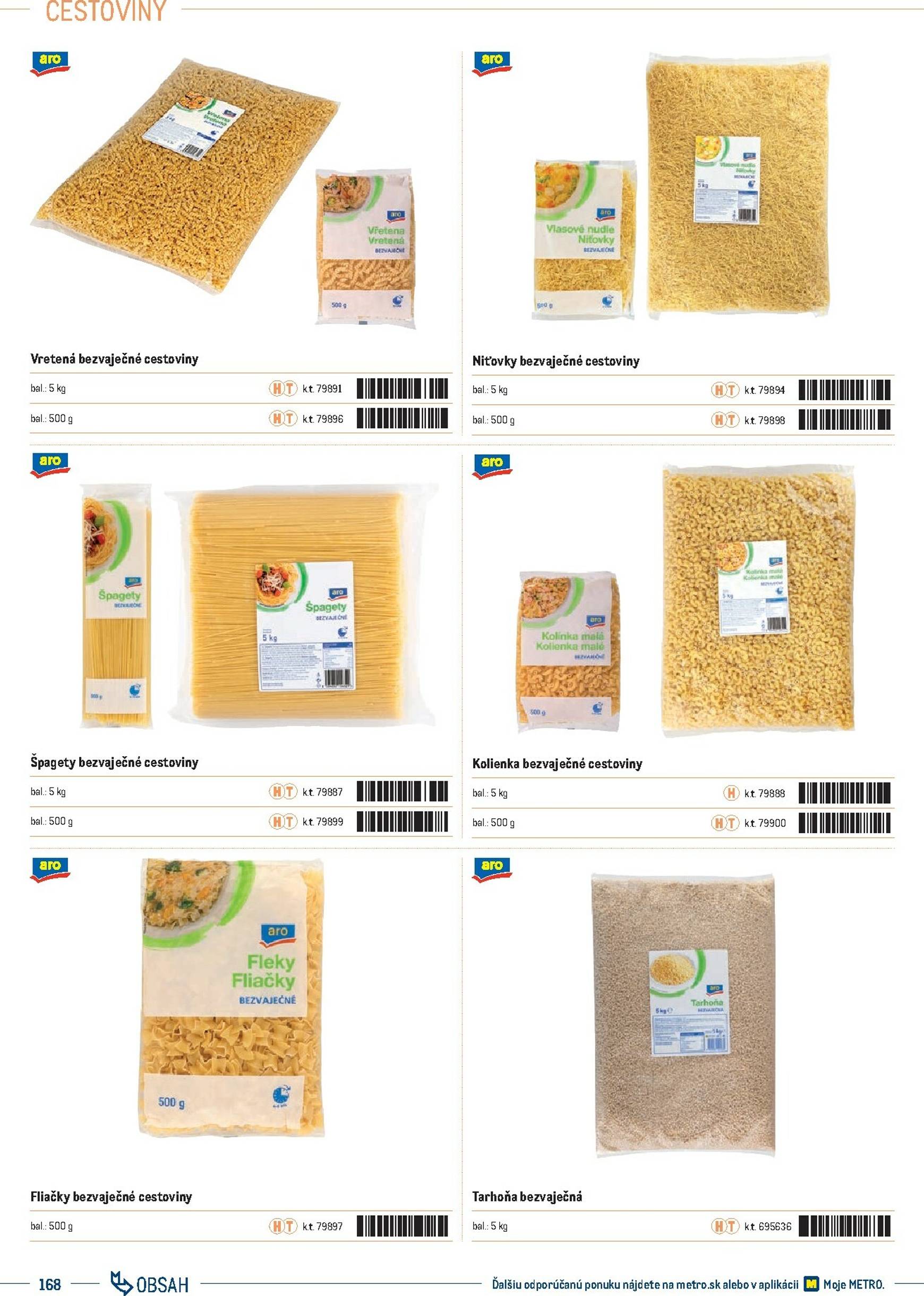 Page 168 of Aktuálny metro leták platný od stredy 01.10 do 31.12