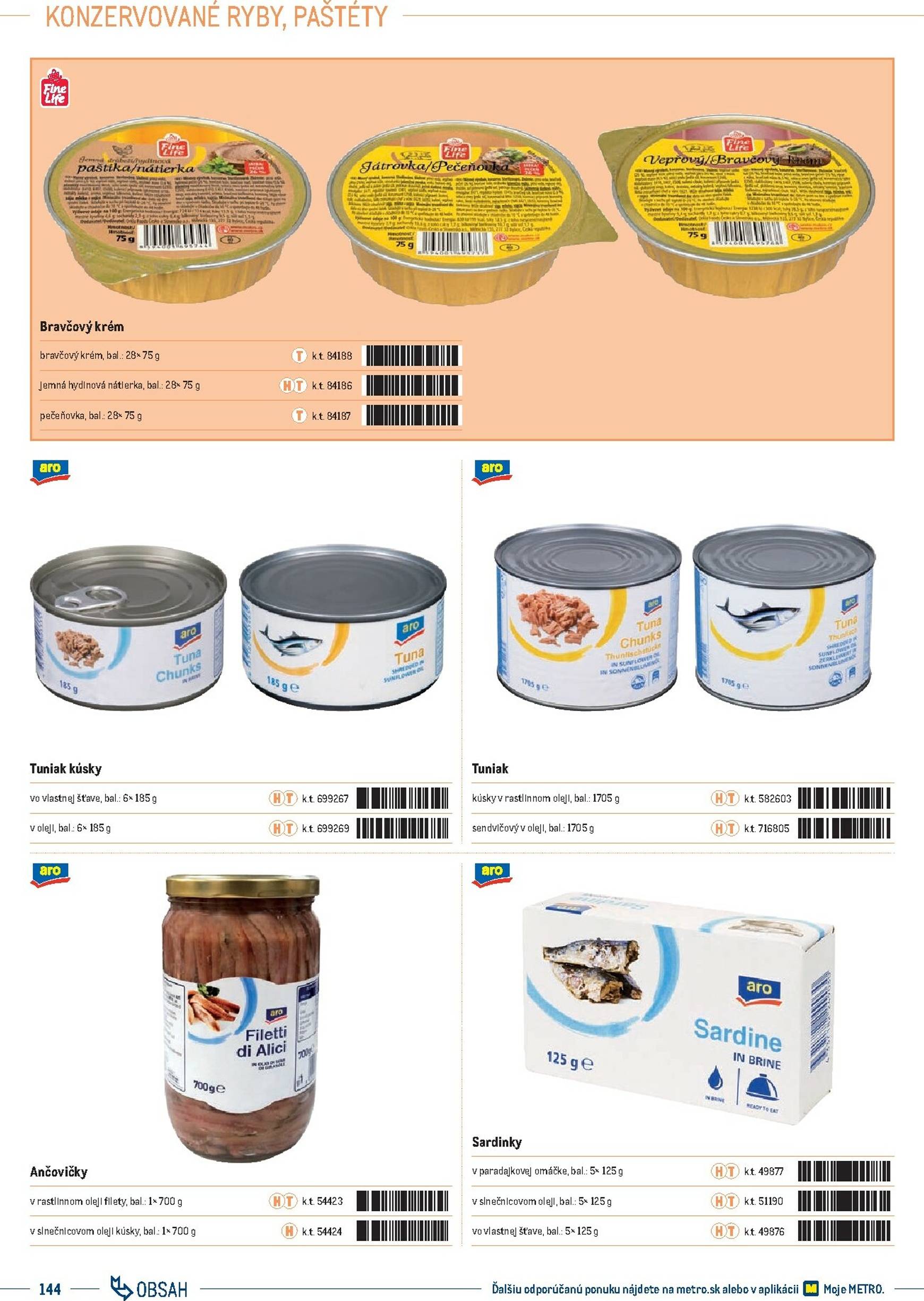 Page 144 of Aktuálny metro leták platný od stredy 01.10 do 31.12