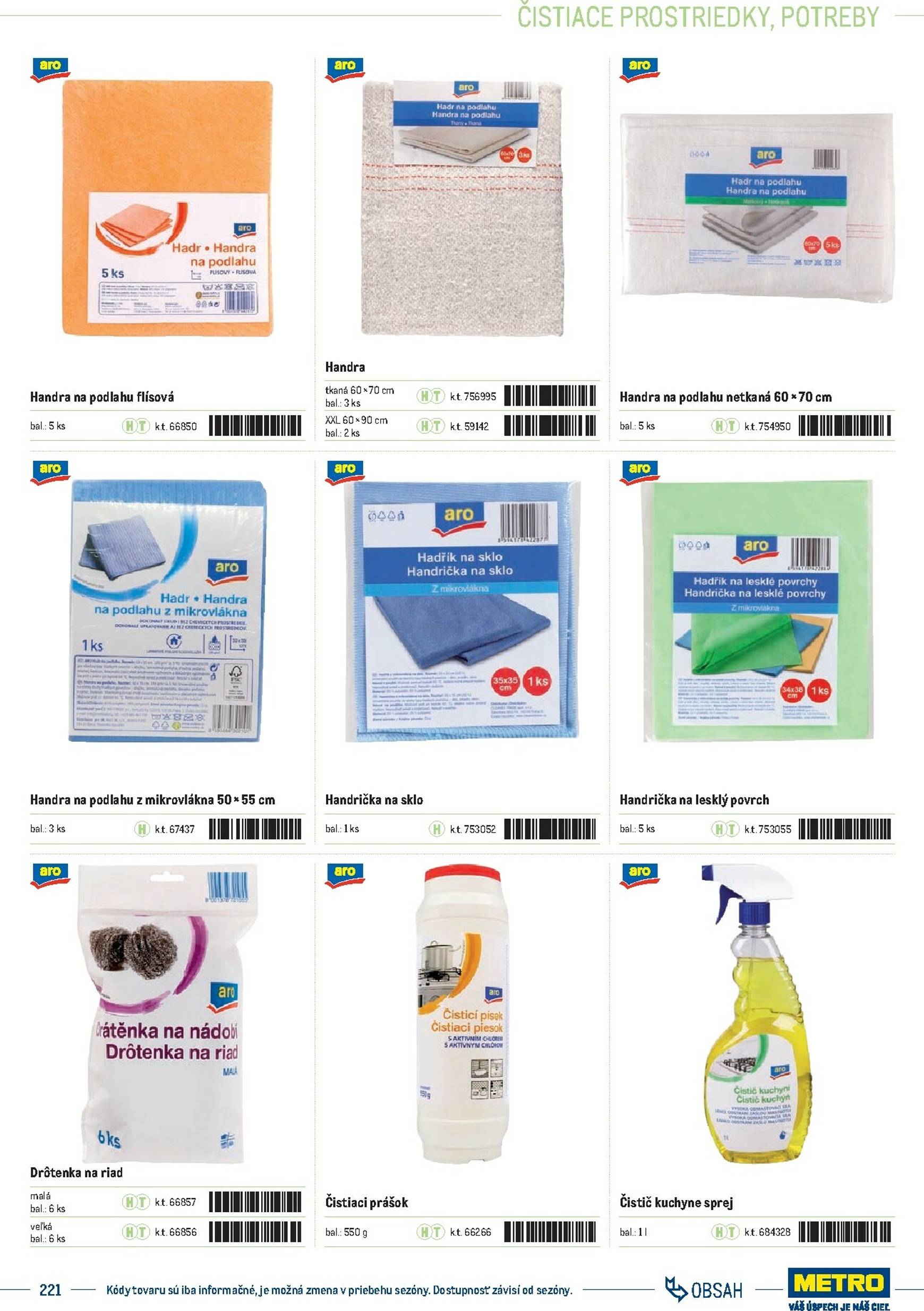 Page 221 of Aktuálny metro leták platný od stredy 01.10 do 31.12