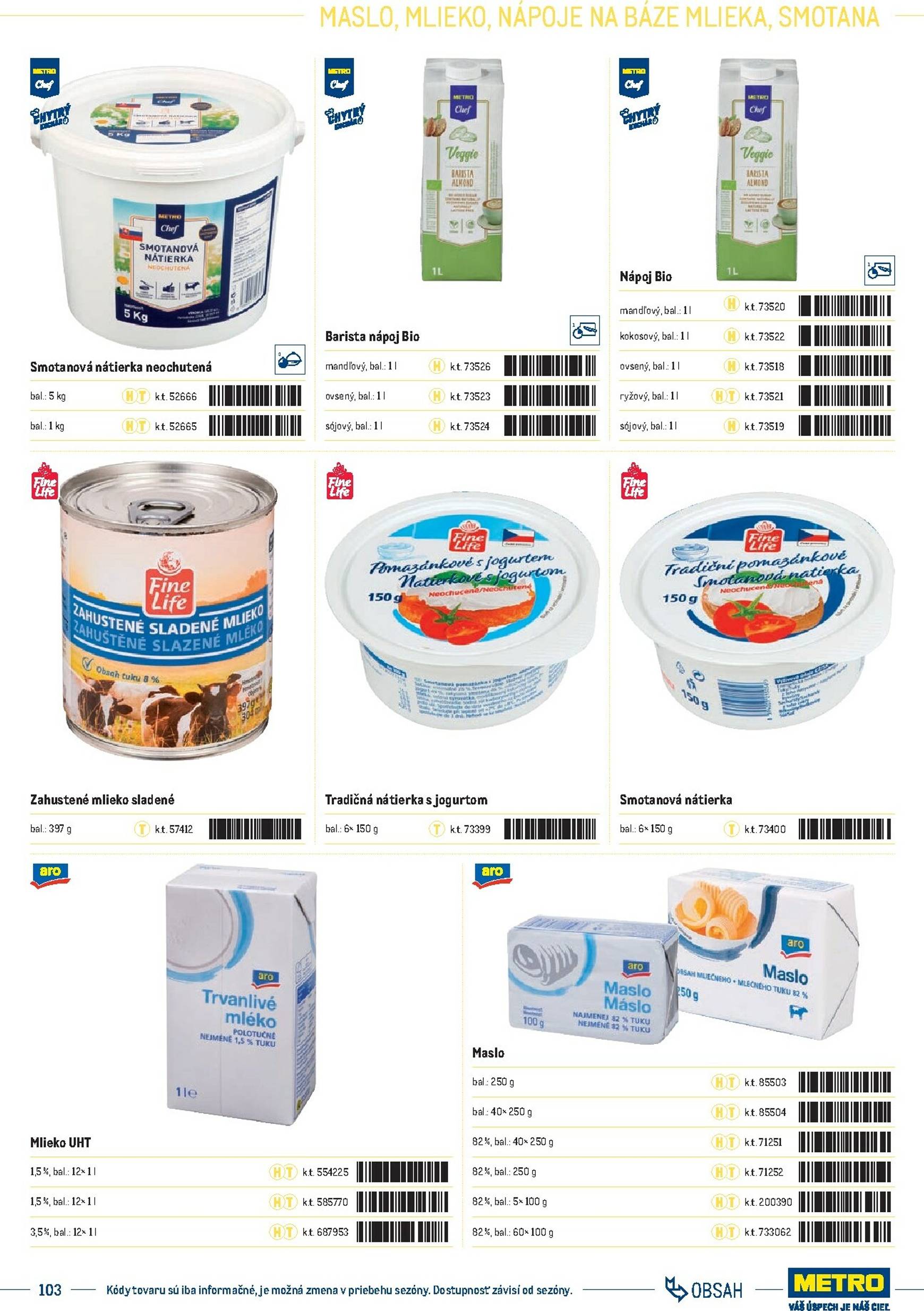 Page 103 of Aktuálny metro leták platný od stredy 01.10 do 31.12