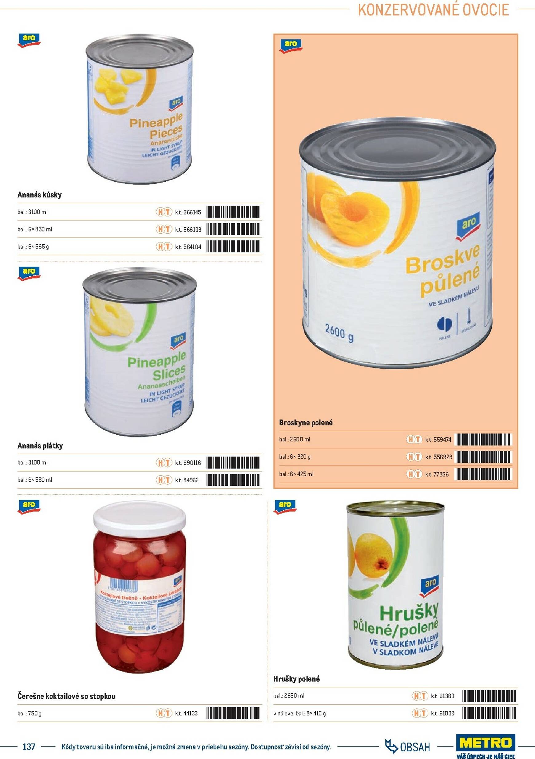 Page 137 of Aktuálny metro leták platný od stredy 01.10 do 31.12