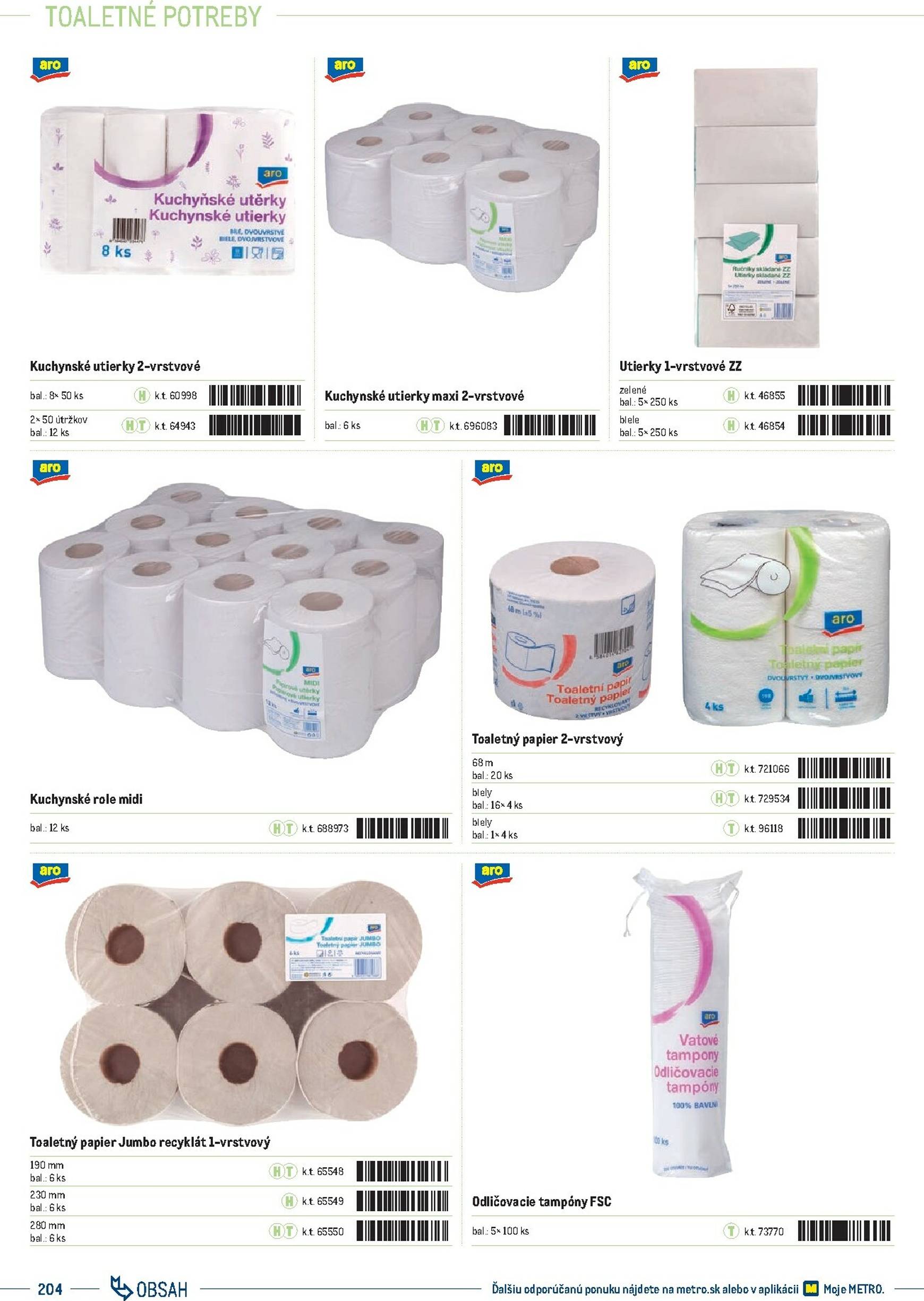 Page 204 of Aktuálny metro leták platný od stredy 01.10 do 31.12