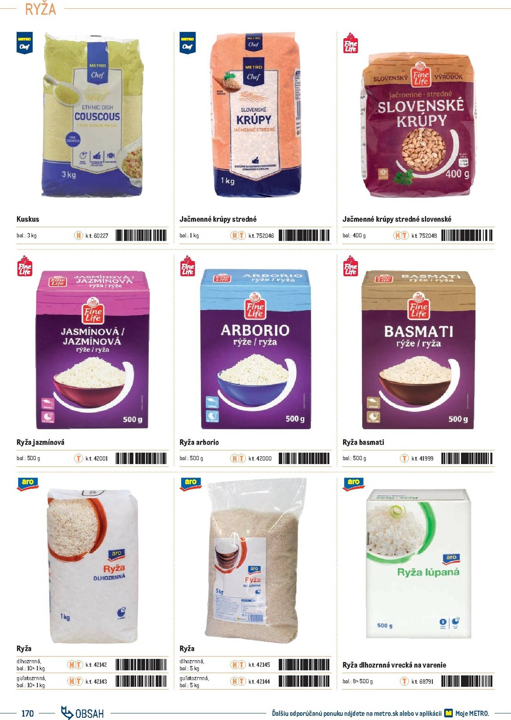 Page 170 of Aktuálny metro leták platný od stredy 01.10 do 31.12