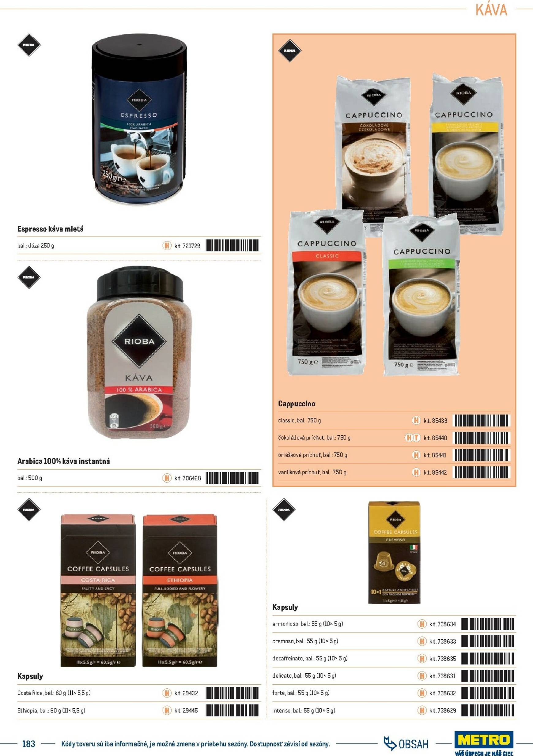 Page 183 of Aktuálny metro leták platný od stredy 01.10 do 31.12