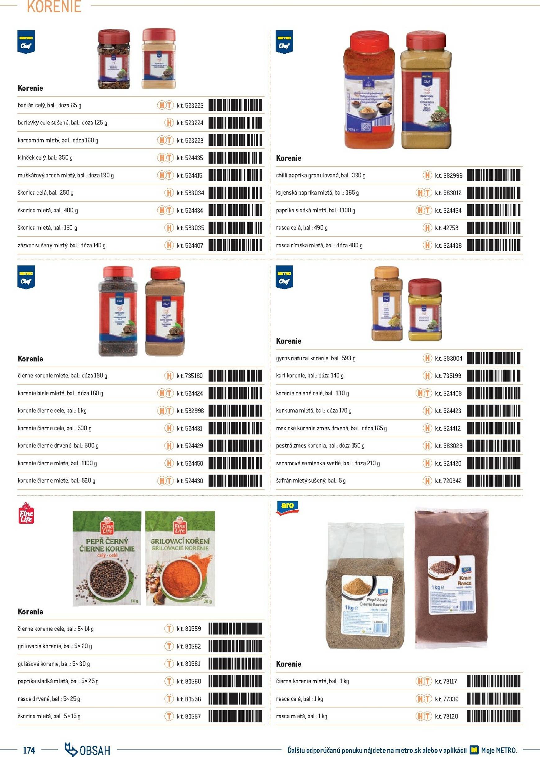 Page 174 of Aktuálny metro leták platný od stredy 01.10 do 31.12