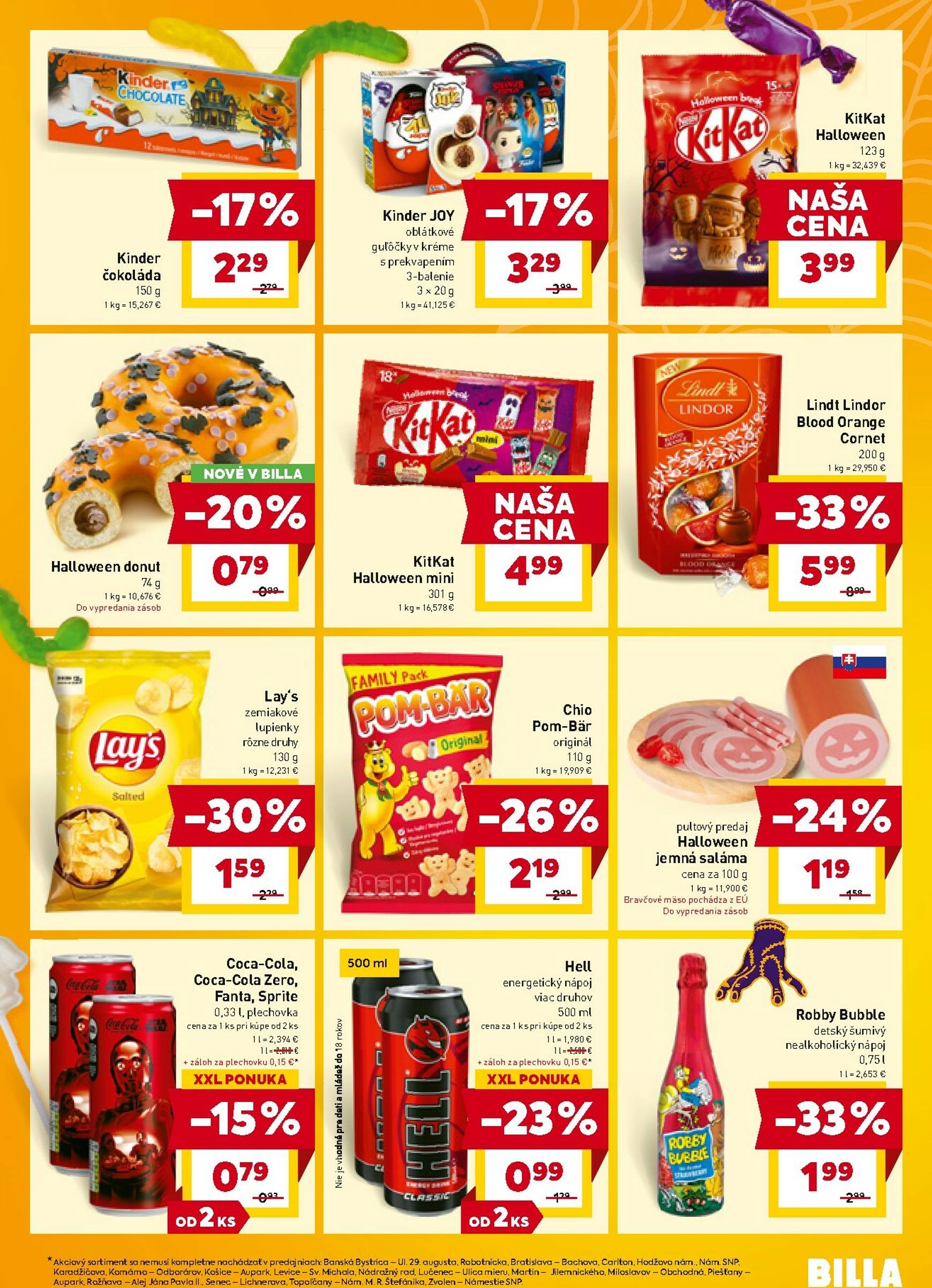 Page 3 of Aktuálny billa leták platný od stredy 22.10 do 28.10