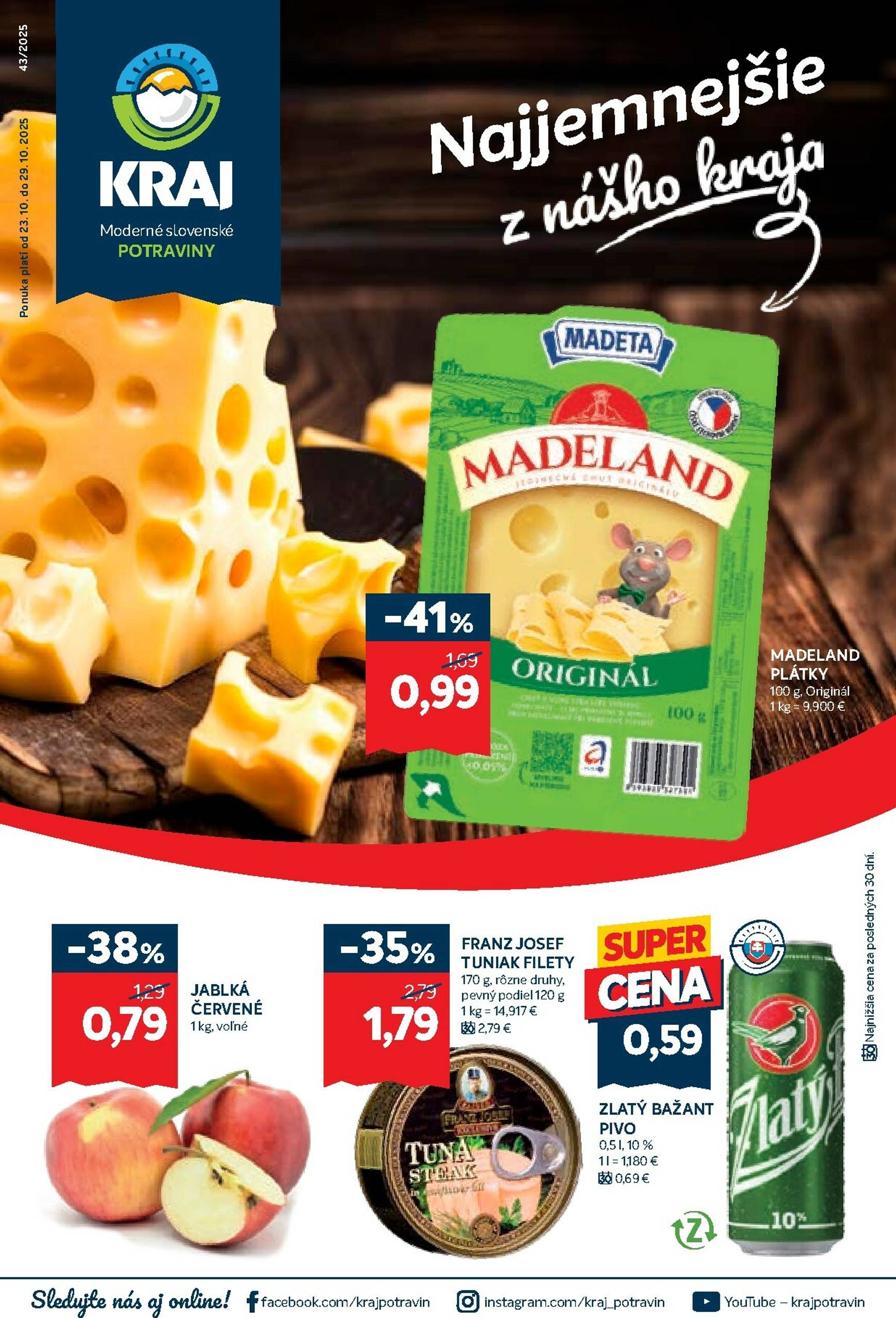 Page 1 of Aktuálny kraj leták platný od štvrtka 23.10 do 29.10