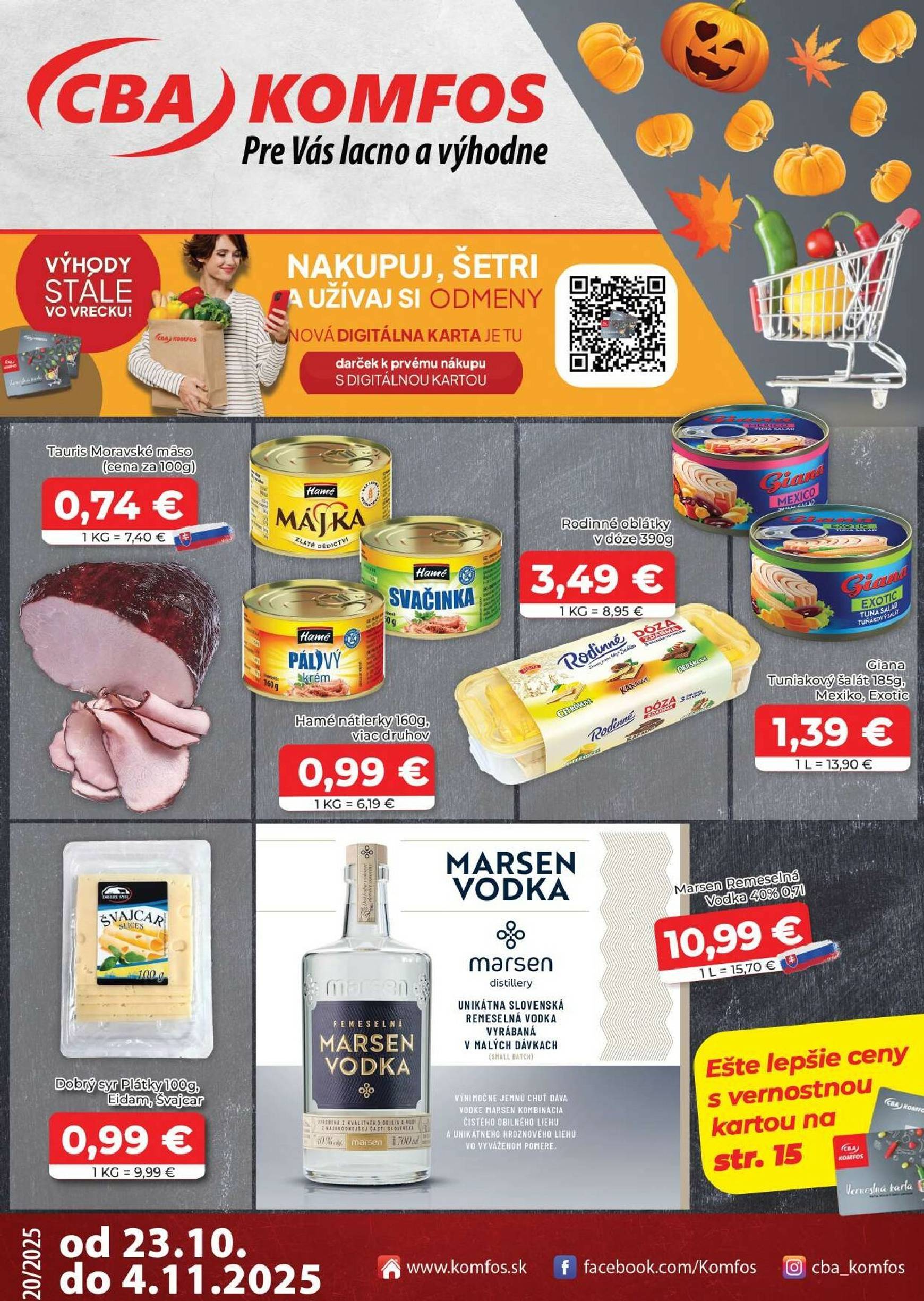 Page 1 of Aktuálny cba leták platný od štvrtka 23.10 do 04.11