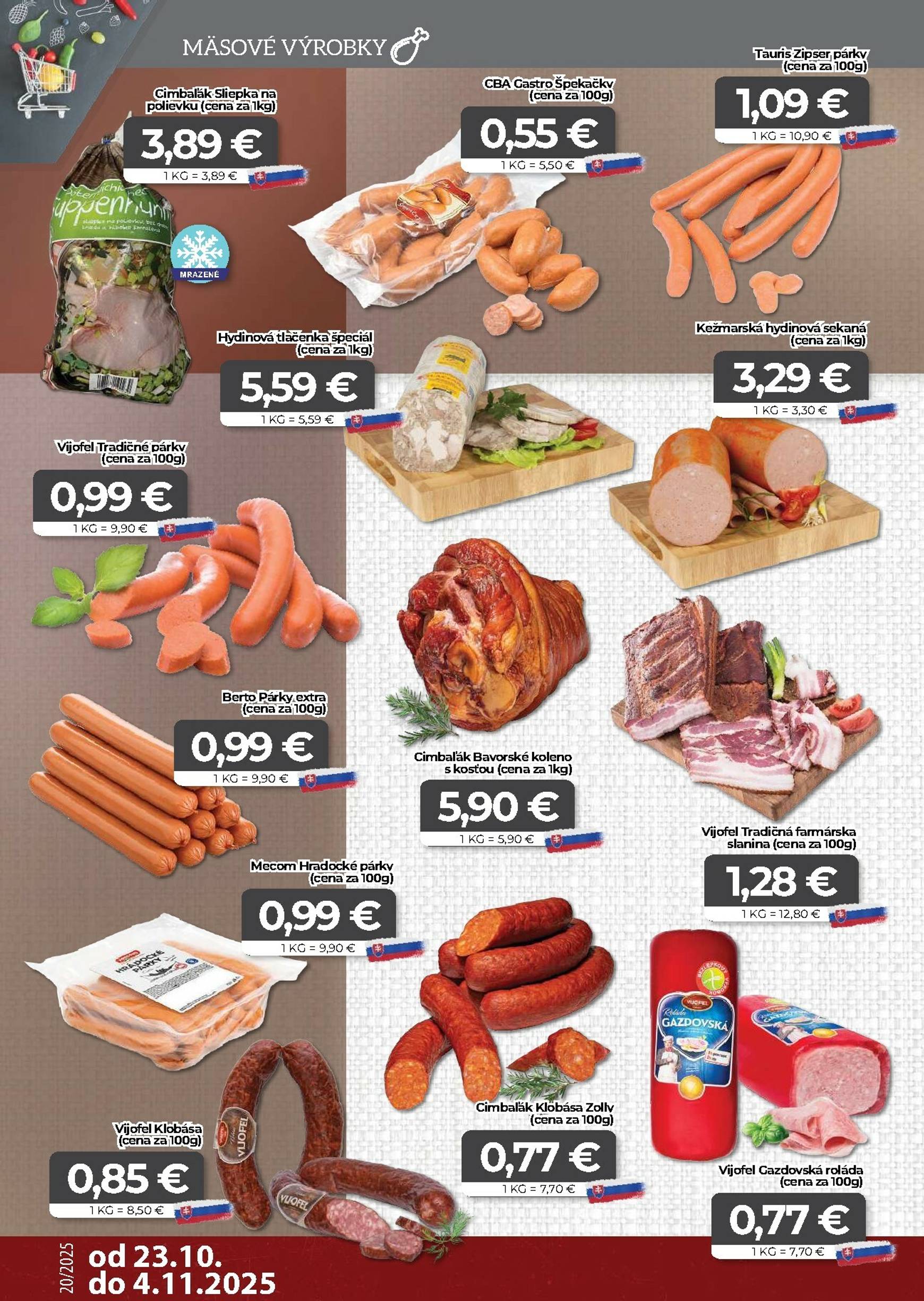 Page 2 of Aktuálny cba leták platný od štvrtka 23.10 do 04.11