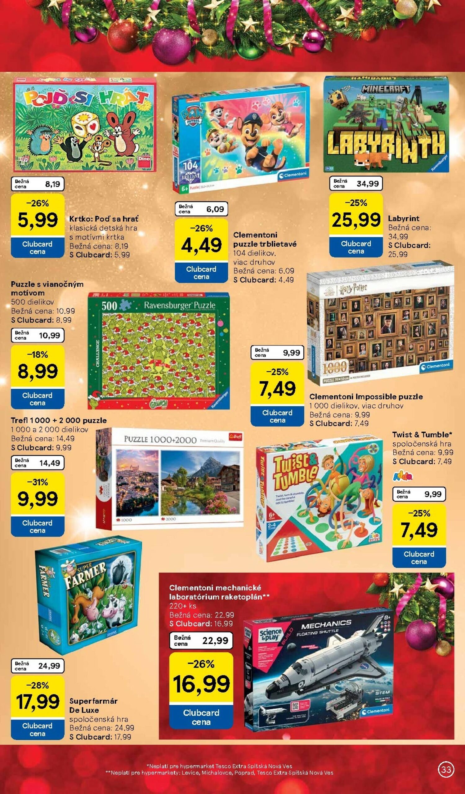 Page 33 of Aktuálny tesco leták platný od pondelka 27.10 do 17.11