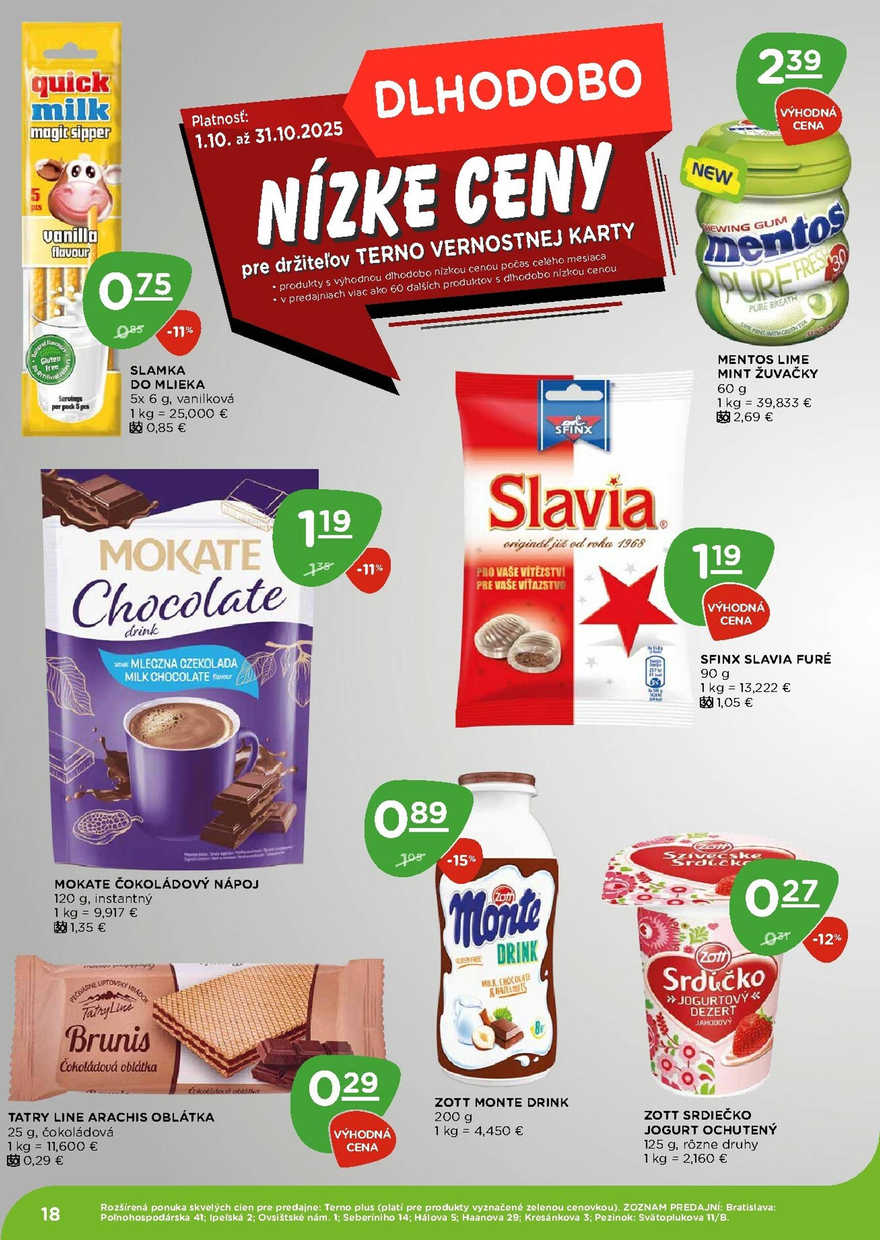 Page 18 of Aktuálny terno leták platný od štvrtka 23.10 do 29.10