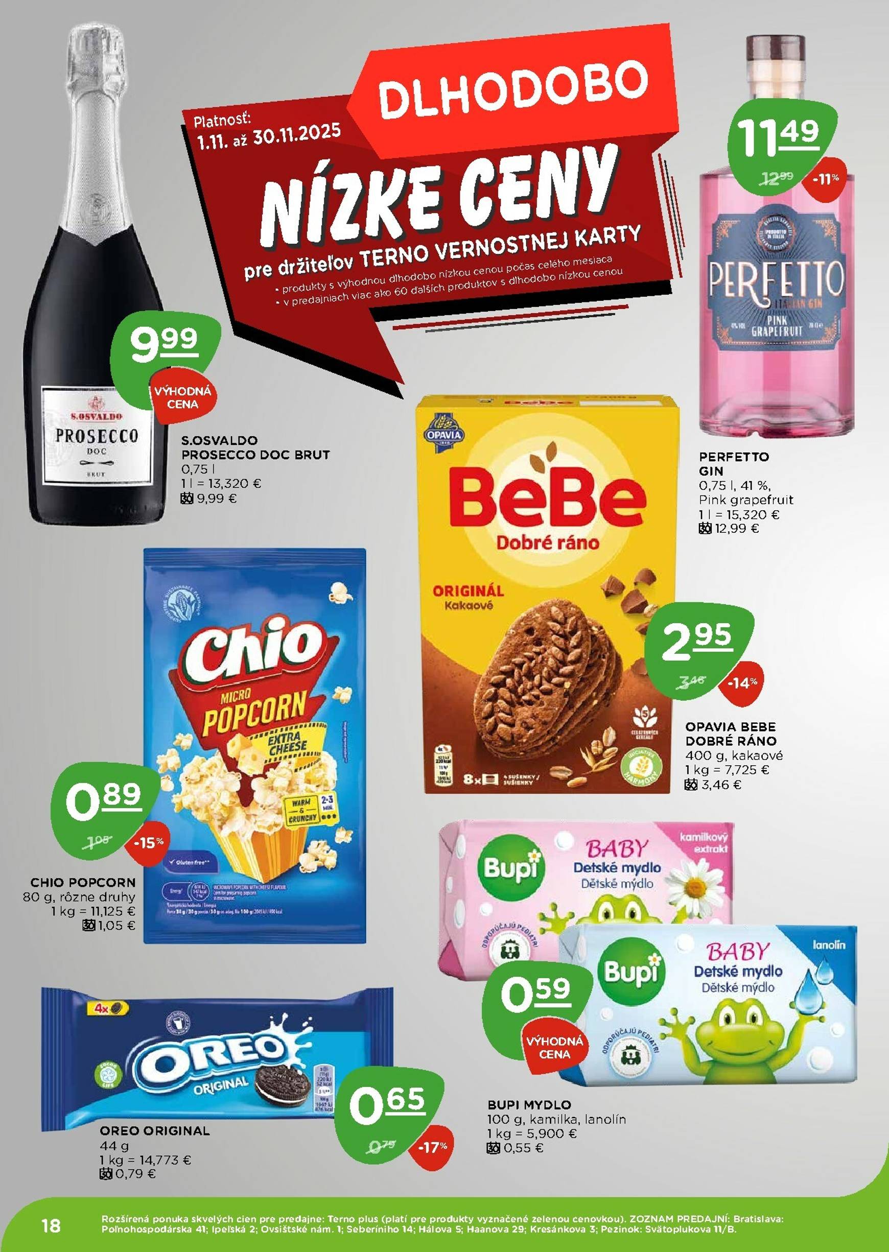 Page 18 of Aktuálny terno leták platný od štvrtka 30.10 do 05.11