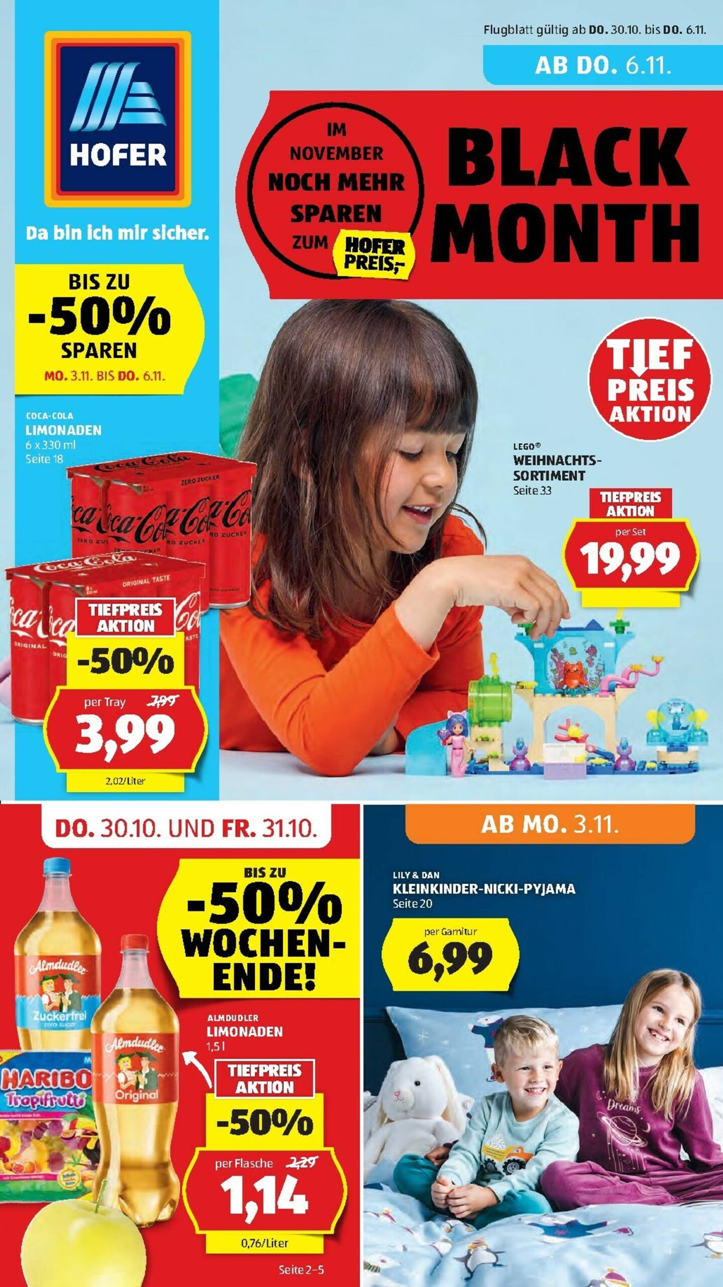 Page 1 of Aktuálny hofer-rakusko leták platný od štvrtka 30.10 do 06.11