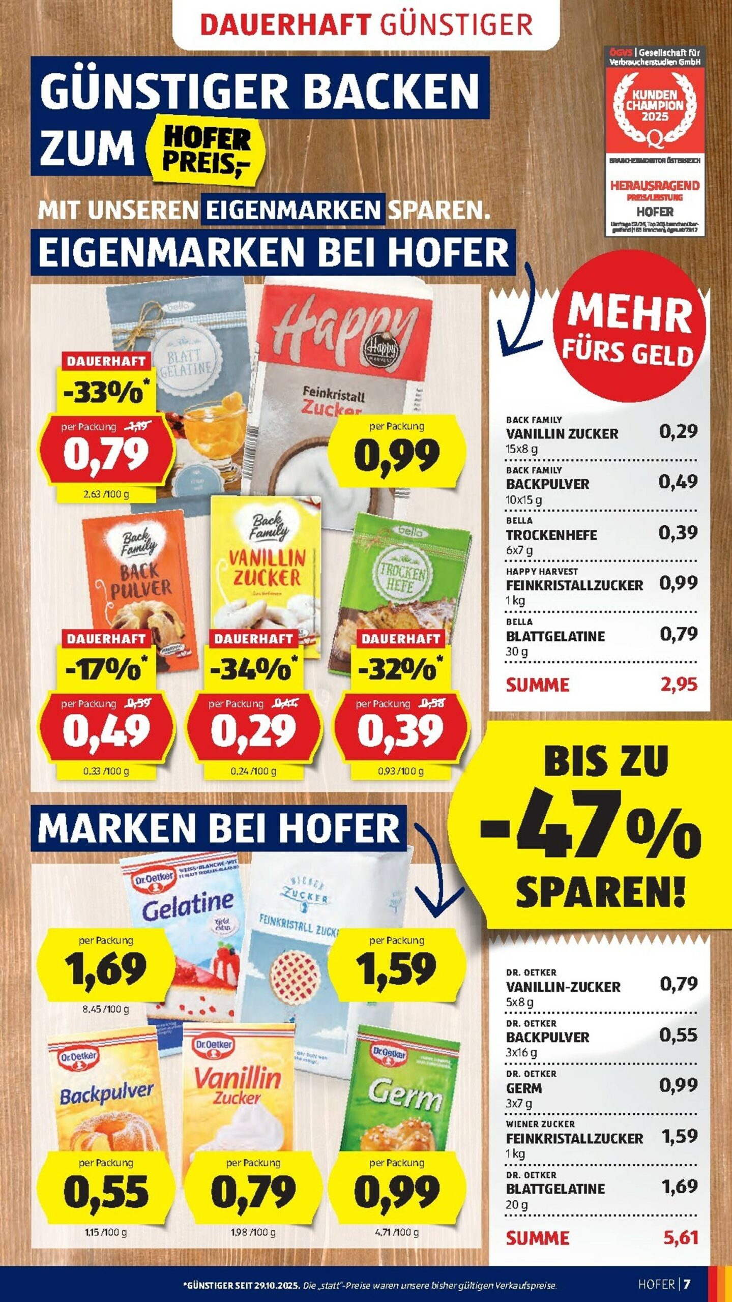 Page 9 of Aktuálny hofer-rakusko leták platný od štvrtka 30.10 do 06.11