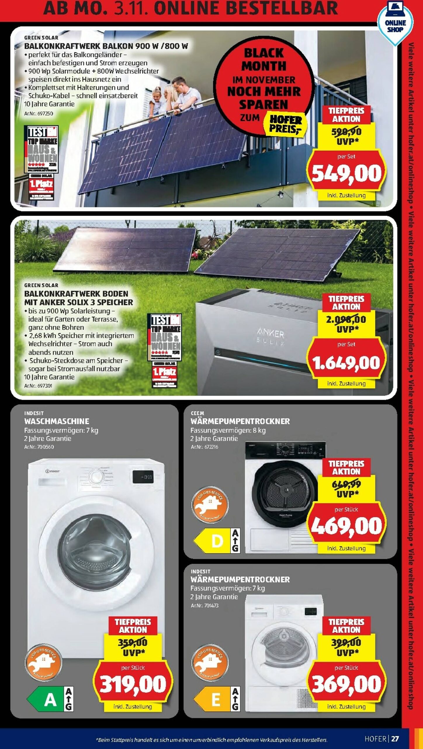 Page 31 of Aktuálny hofer-rakusko leták platný od štvrtka 30.10 do 06.11