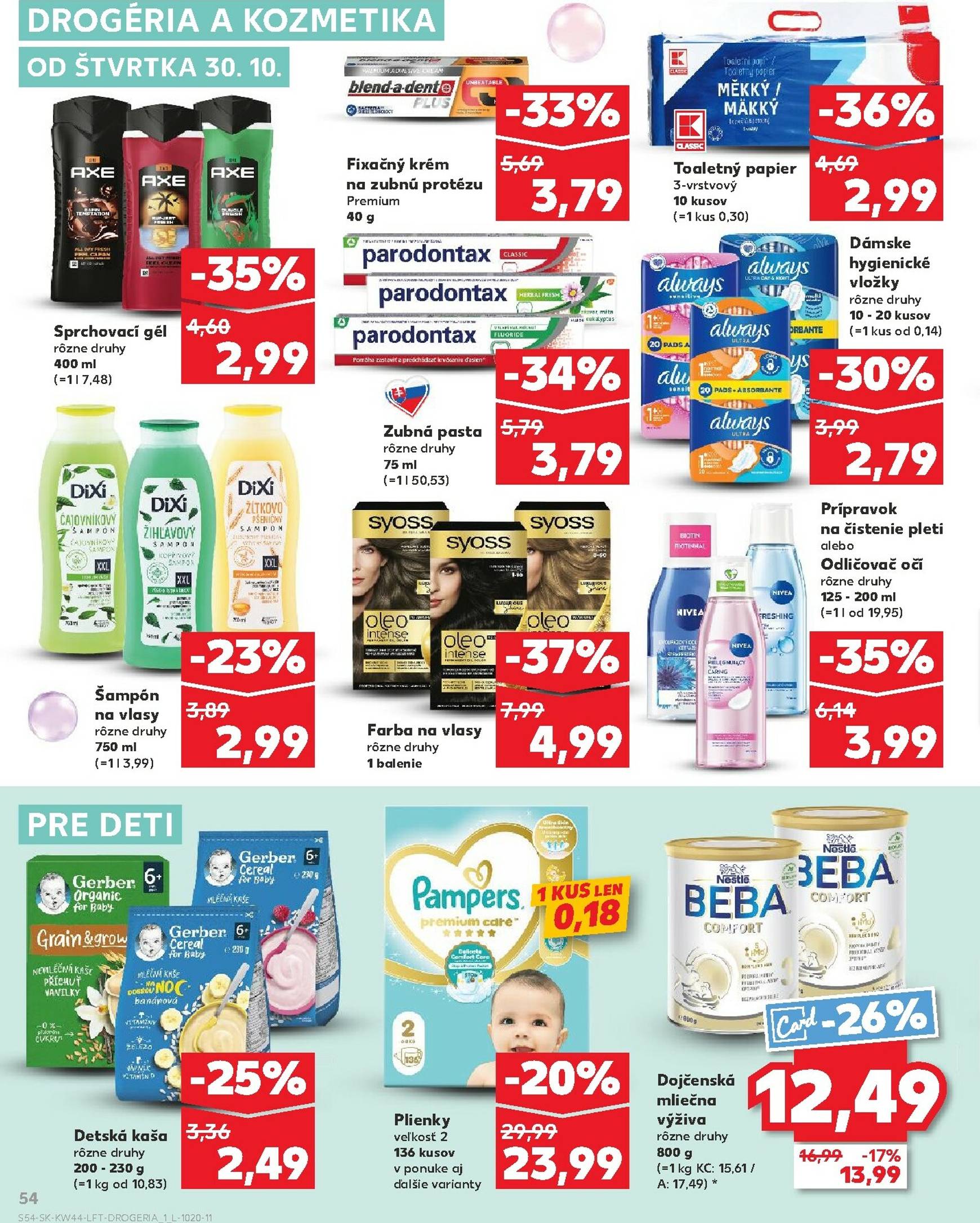 Page 54 of Aktuálny kaufland leták platný od štvrtka 30.10 do 05.11