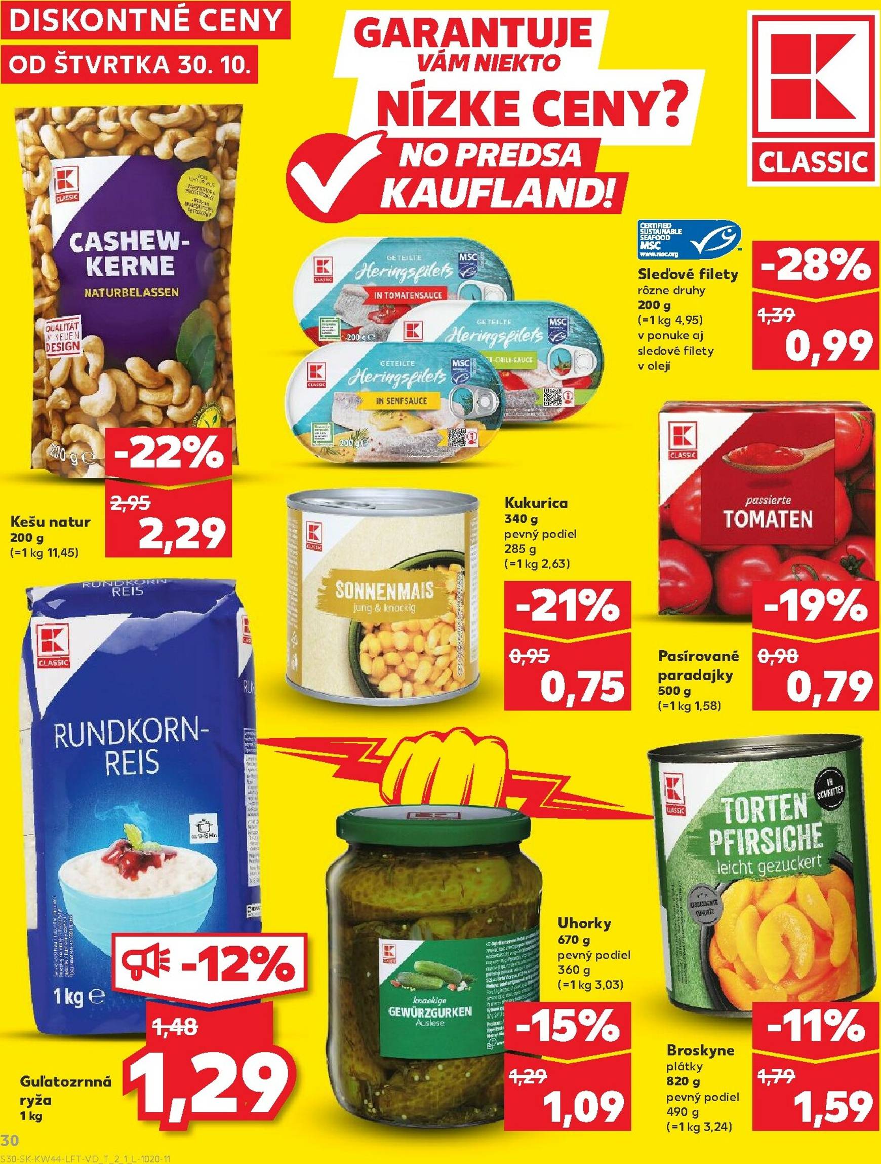 Page 30 of Aktuálny kaufland leták platný od štvrtka 30.10 do 05.11