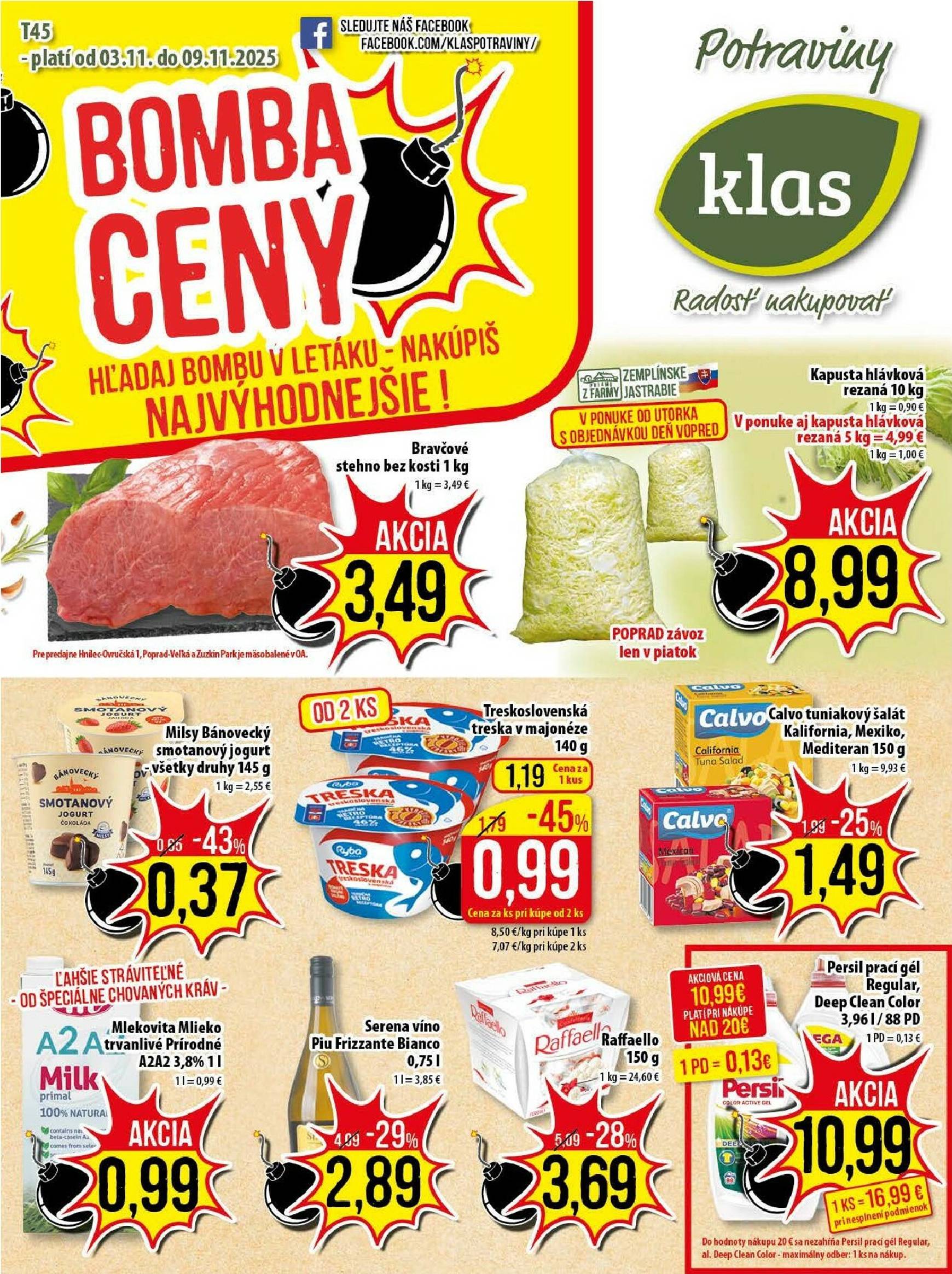 Page 1 of Aktuálny klas leták platný od pondelka 03.11 do 09.11