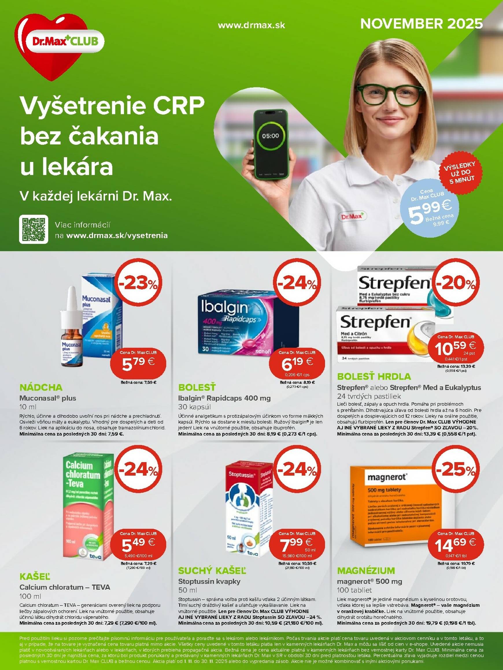 Page 1 of Aktuálny dr-max leták platný od soboty 01.11 do 30.11