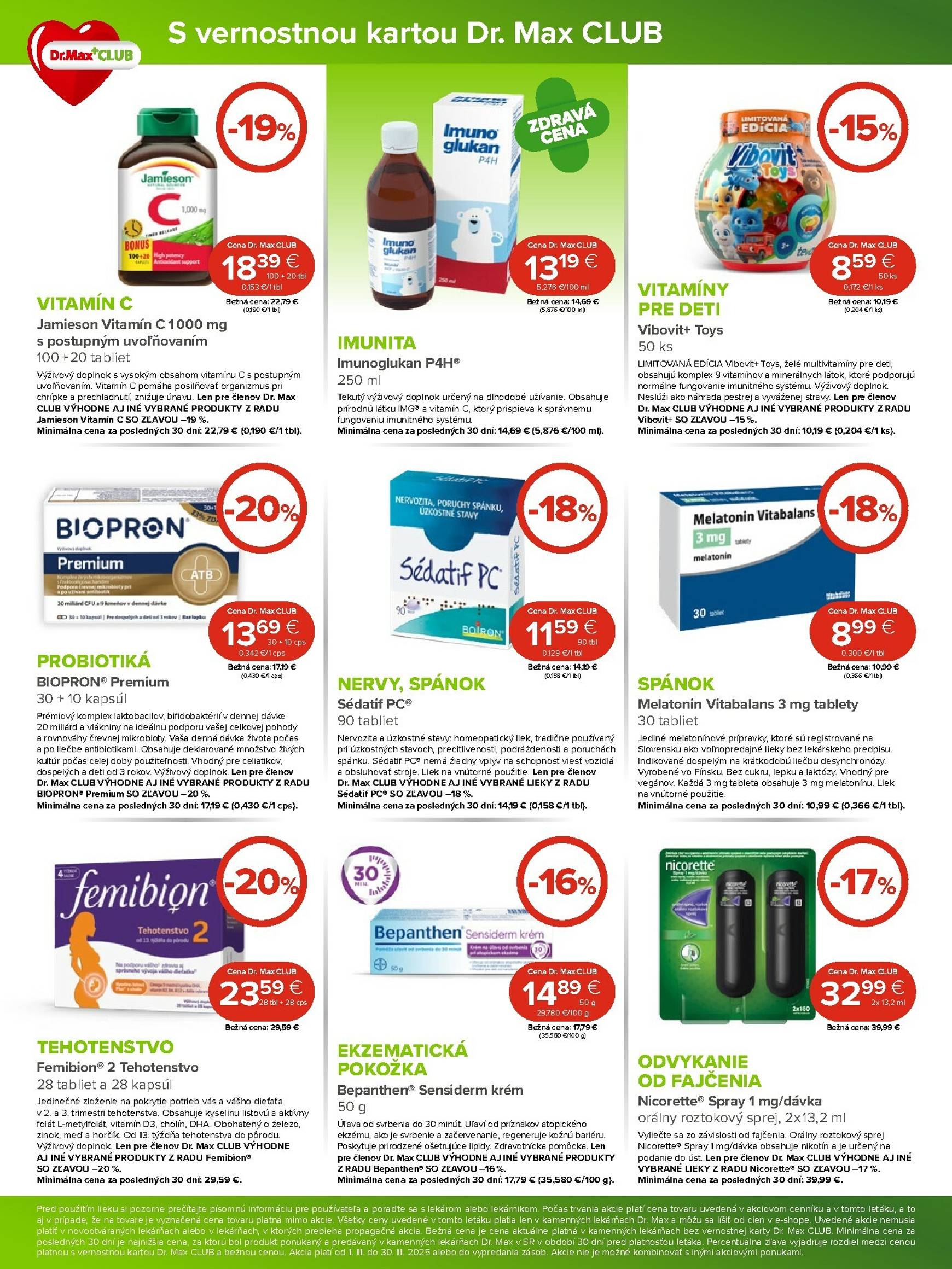 Page 8 of Aktuálny dr-max leták platný od soboty 01.11 do 30.11