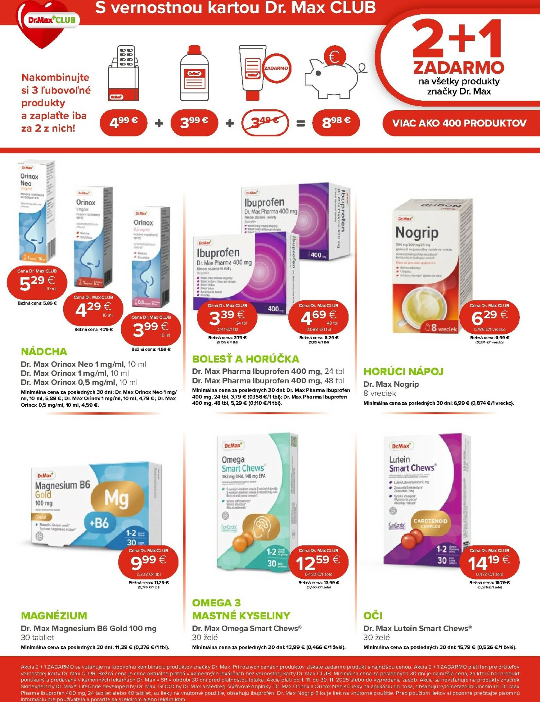 Page 12 of Aktuálny dr-max leták platný od soboty 01.11 do 30.11