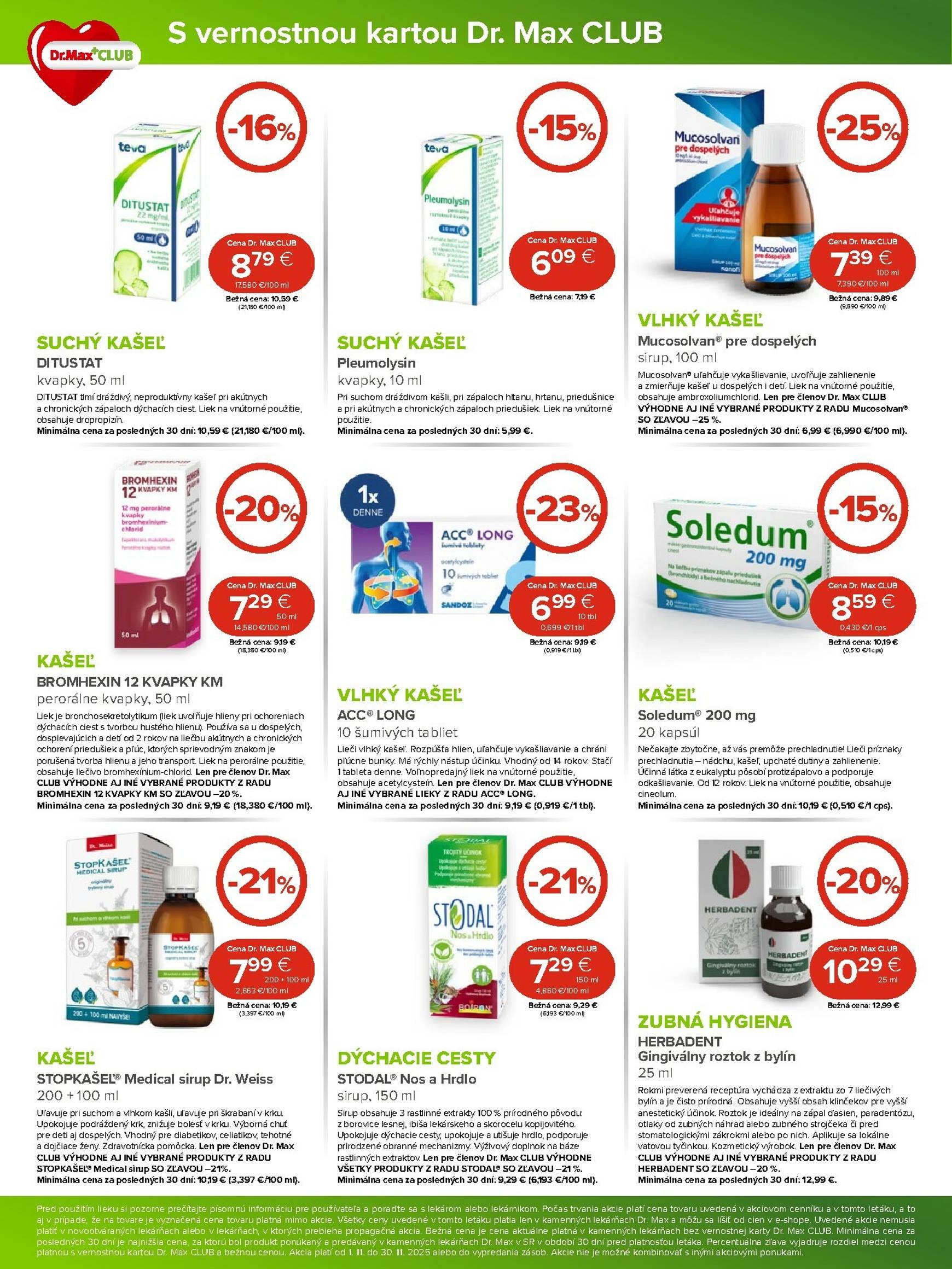 Page 4 of Aktuálny dr-max leták platný od soboty 01.11 do 30.11