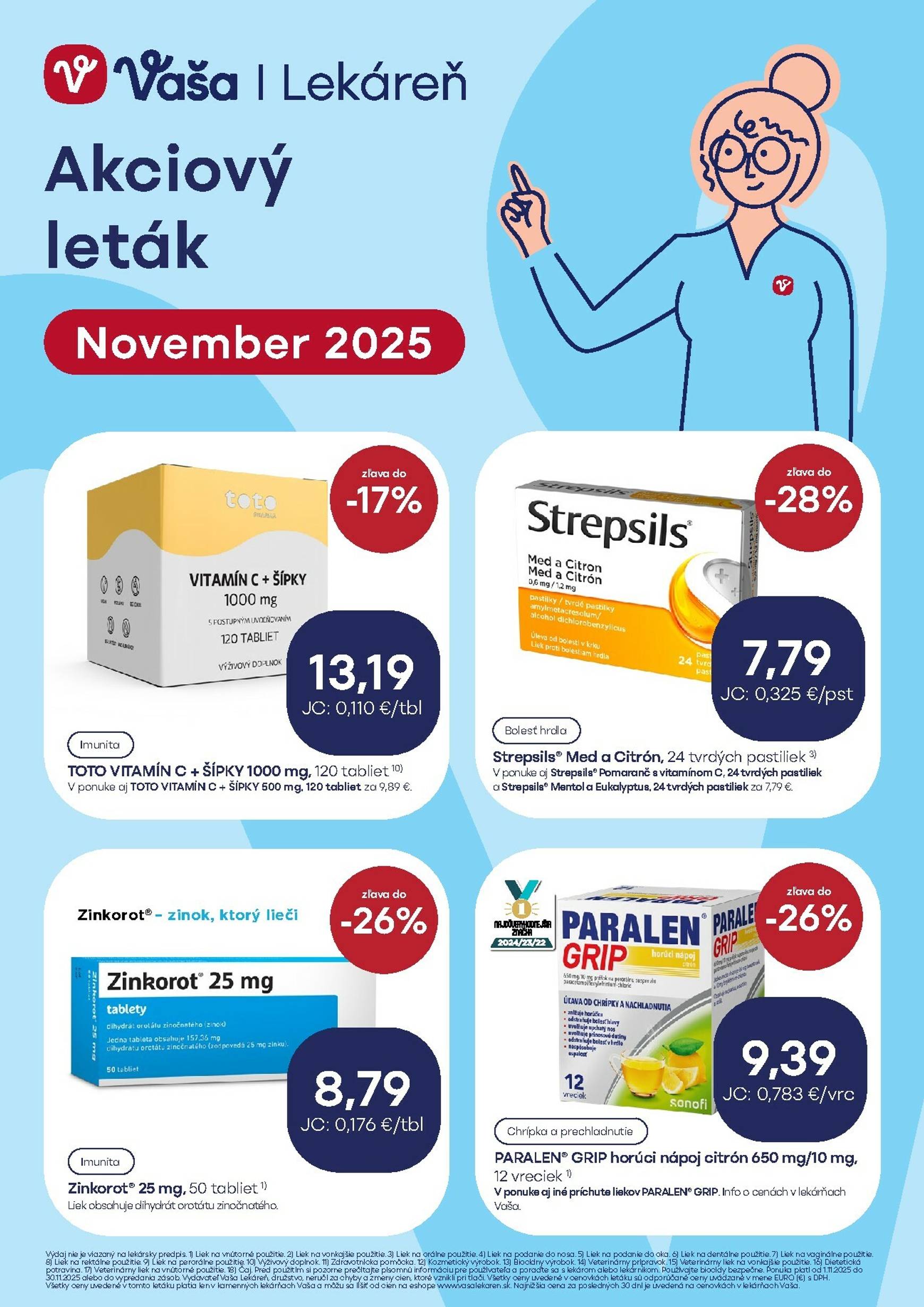 Page 1 of Aktuálny vasa-lekaren leták platný od soboty 01.11 do 30.11