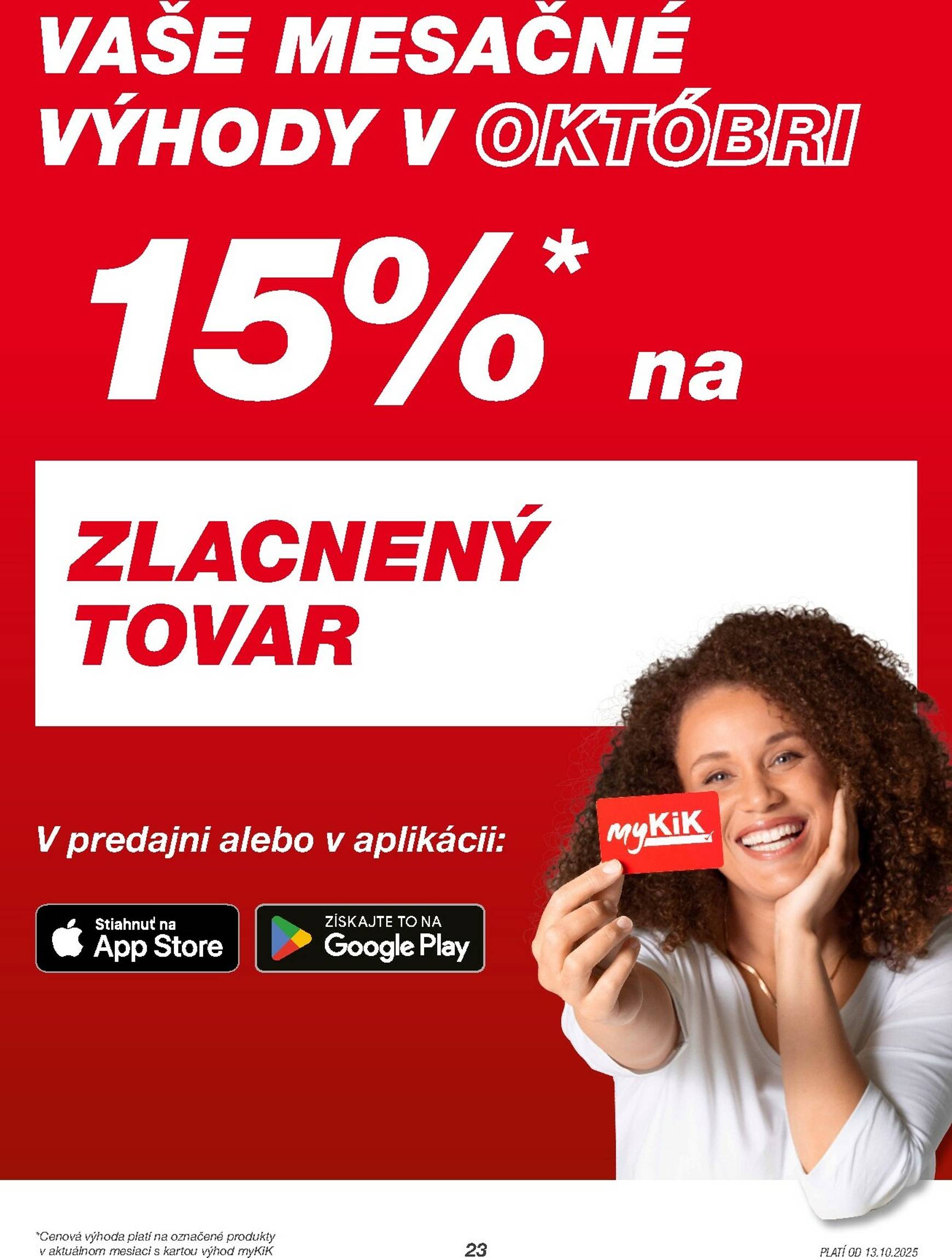 Page 23 of Aktuálny kik leták platný od pondelka 13.10 do 13.11