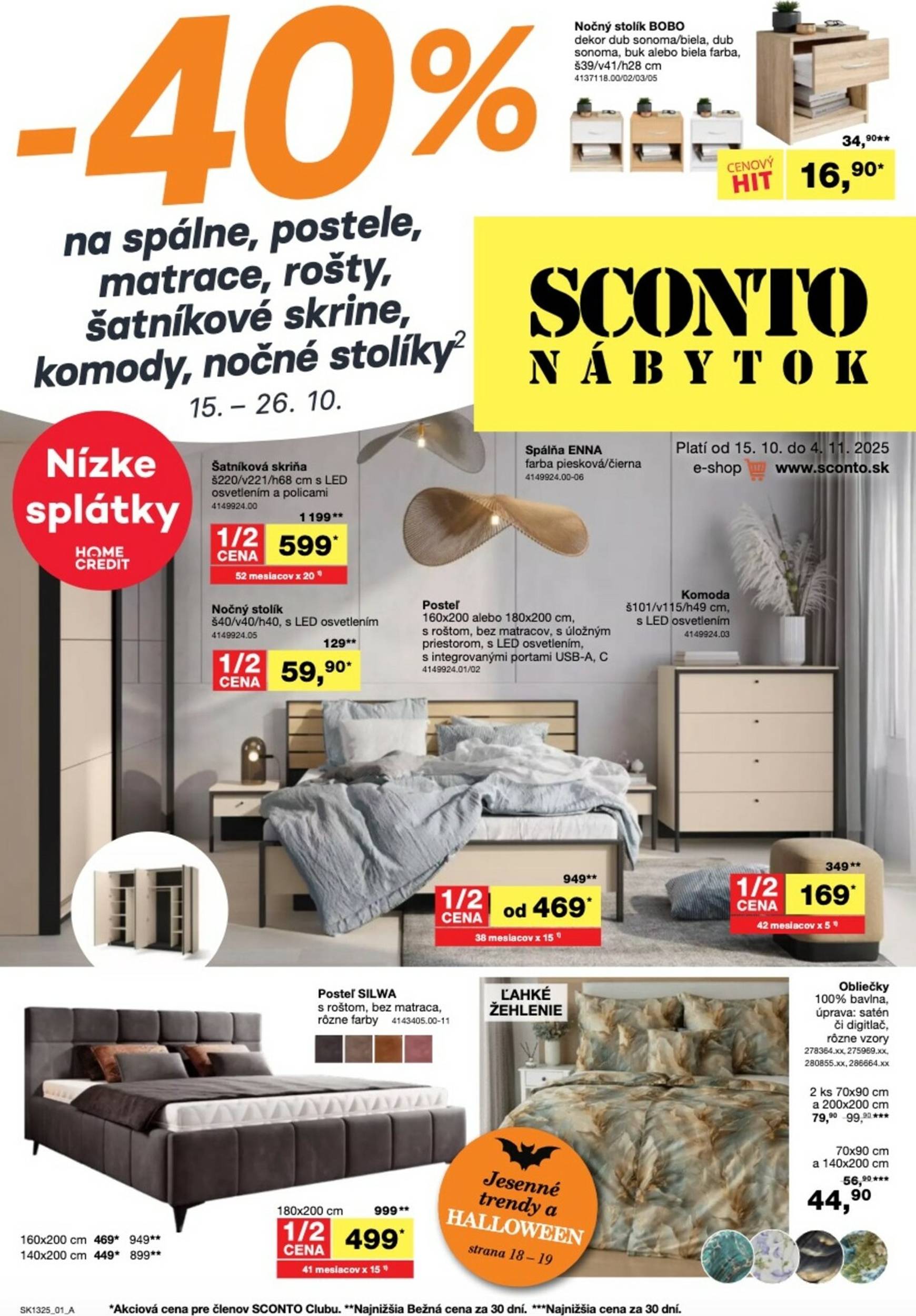 Page 1 of Aktuálny sconto-nabytok leták platný od stredy 15.10 do 04.11