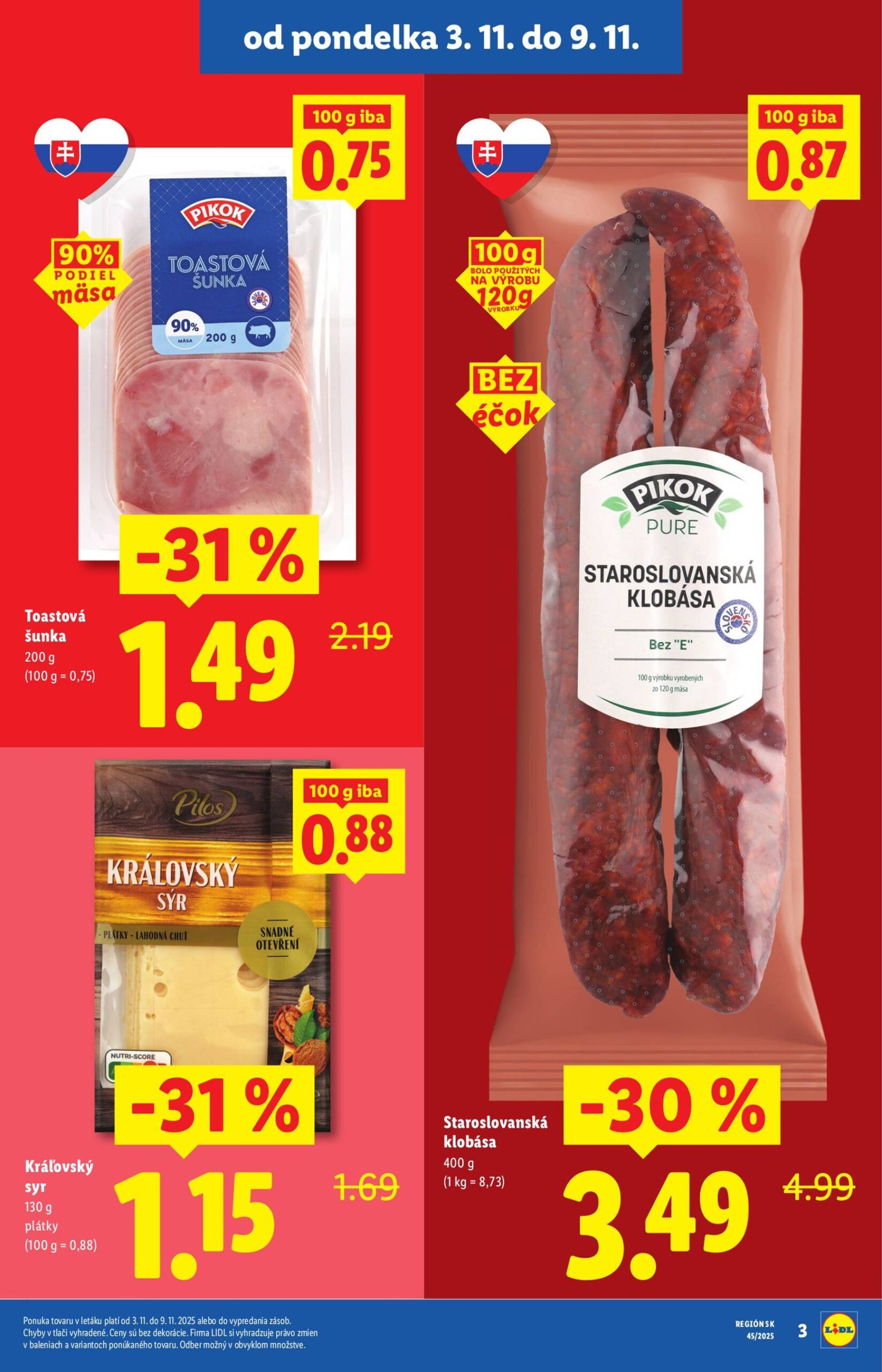 Page 3 of Aktuálny lidl leták platný od pondelka 03.11 do 09.11