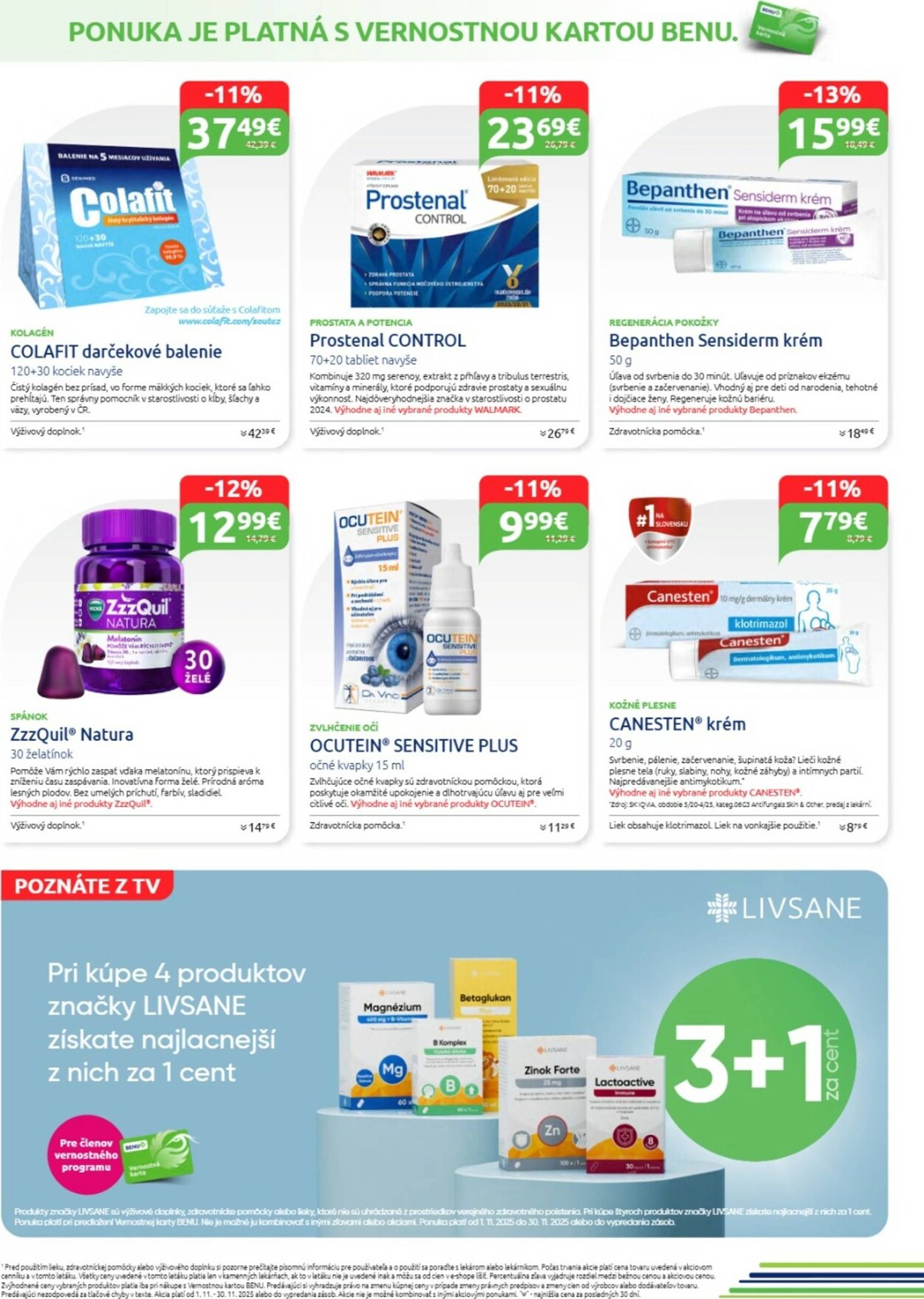 Page 8 of Aktuálny benu-lekaren leták platný od soboty 01.11 do 30.11