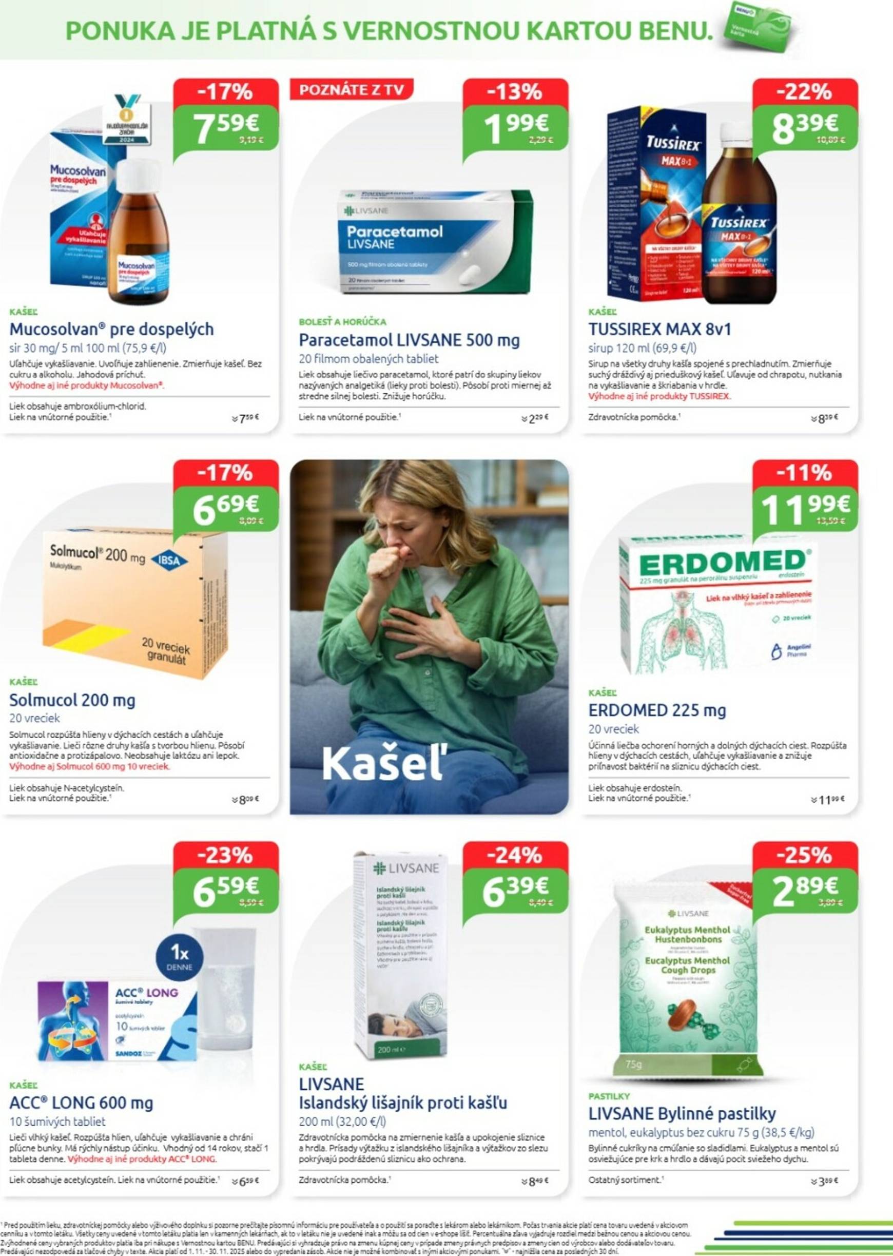 Page 4 of Aktuálny benu-lekaren leták platný od soboty 01.11 do 30.11